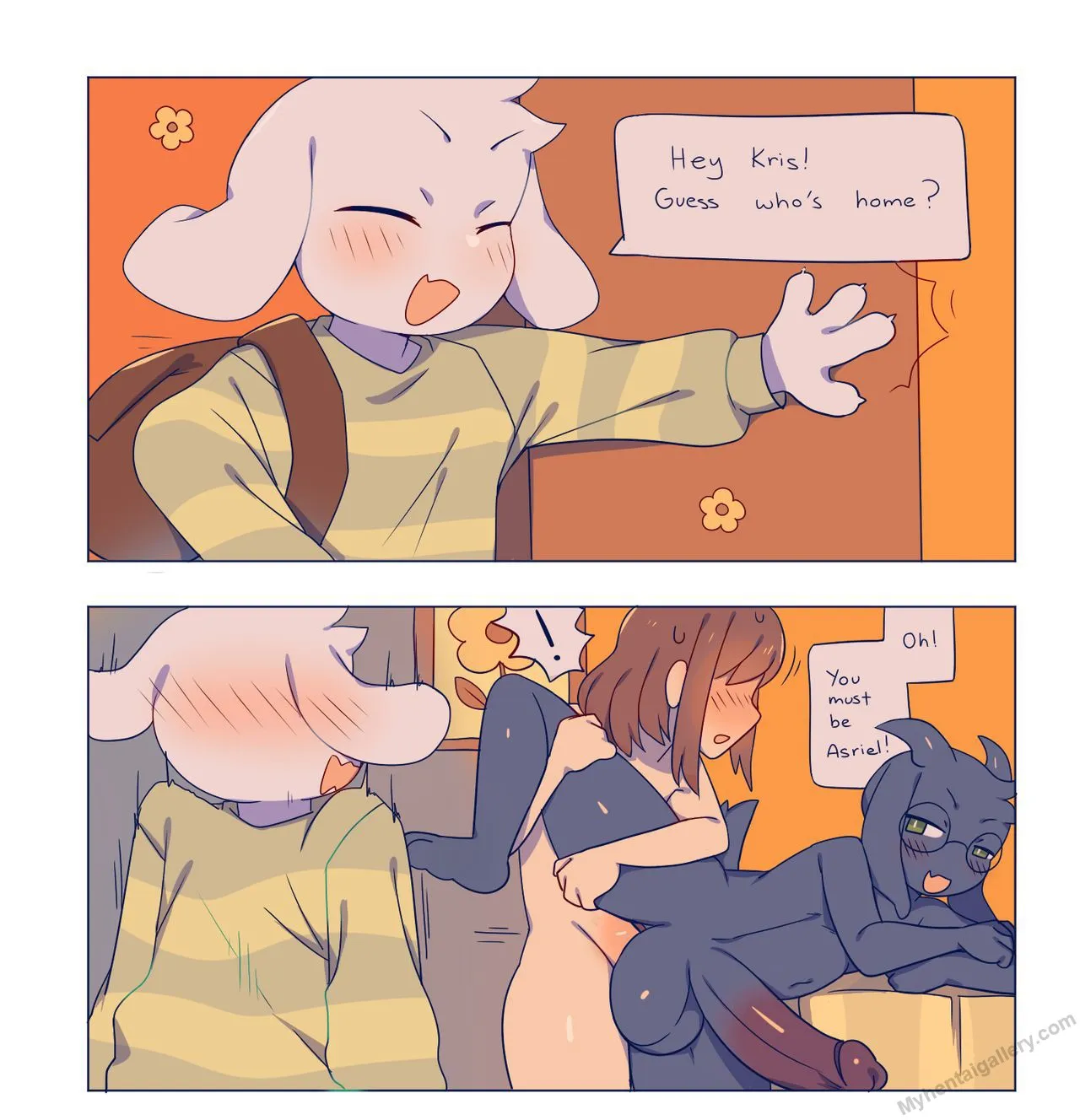 Asriel's Gangbang porno comics