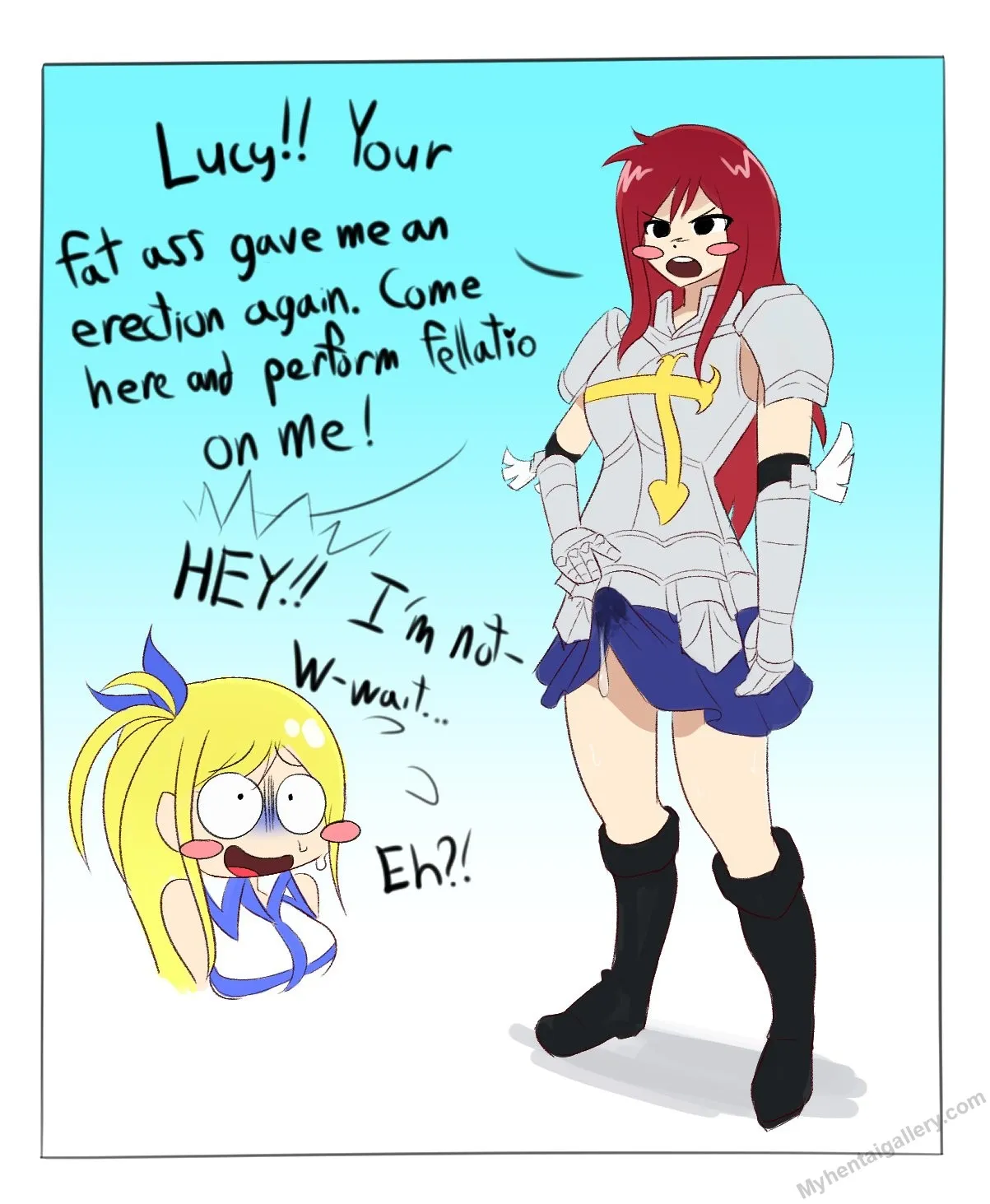 Erza And Lucy porno comics Cover