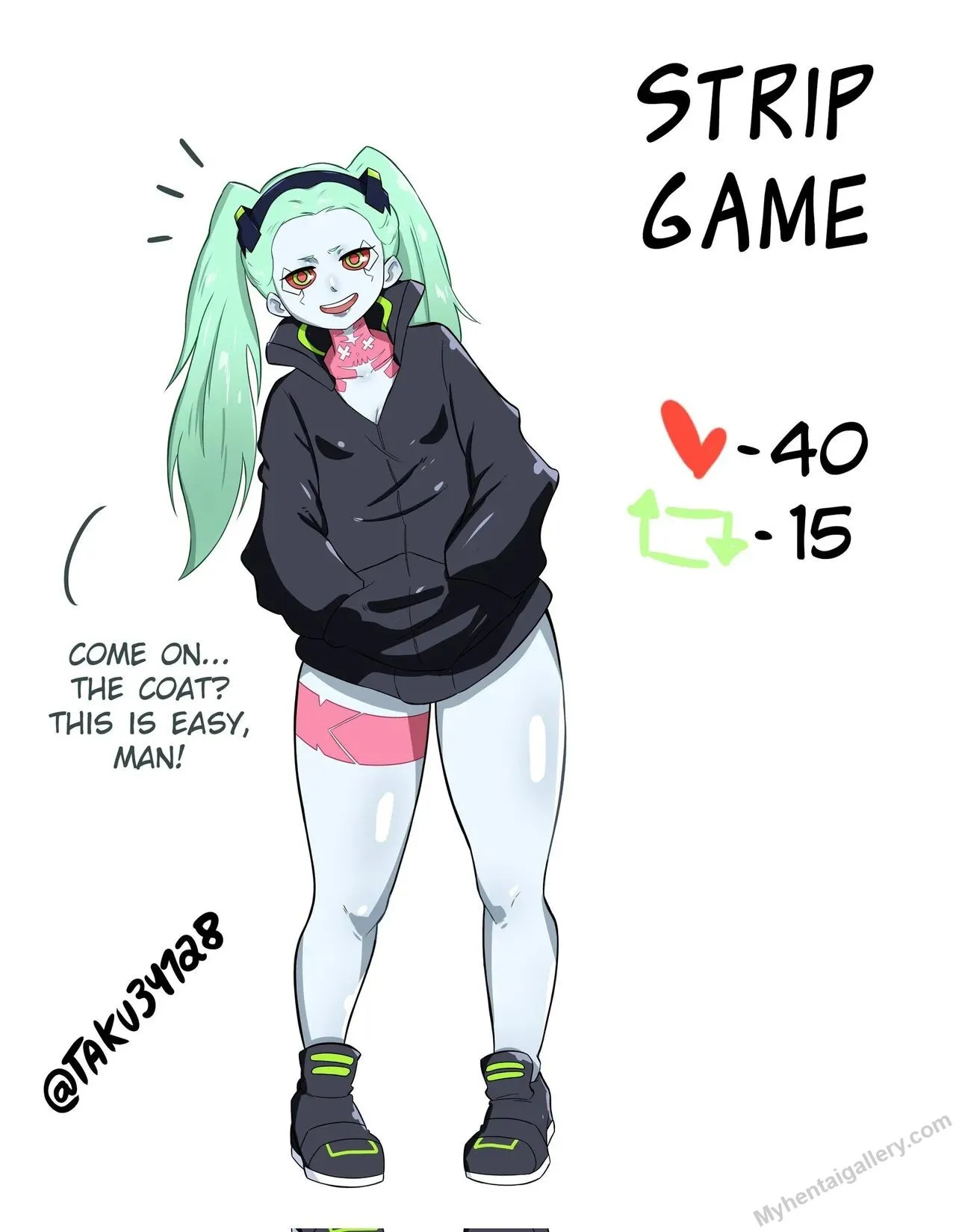 Rebecca's Strip Game porno comics