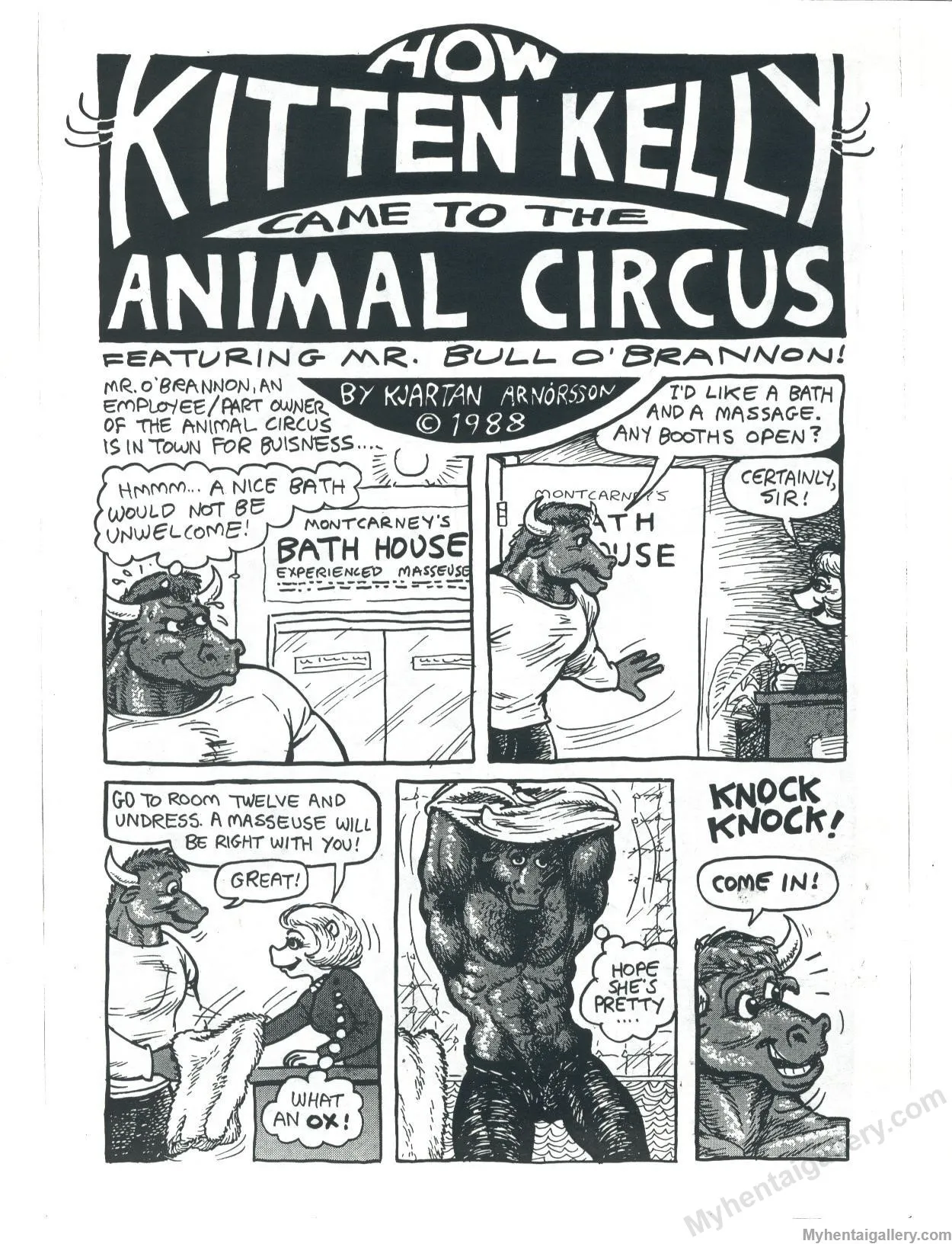 How Kitten Kelly Came To The Animal Circus porno comics Cover