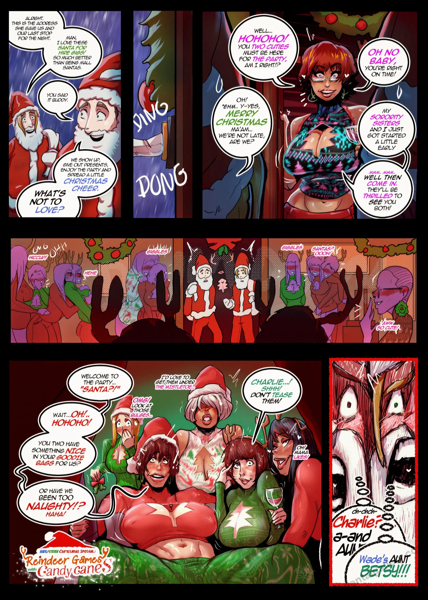 Wade Steven Christmas Special Reindeer Games With Candy Canes porno comics