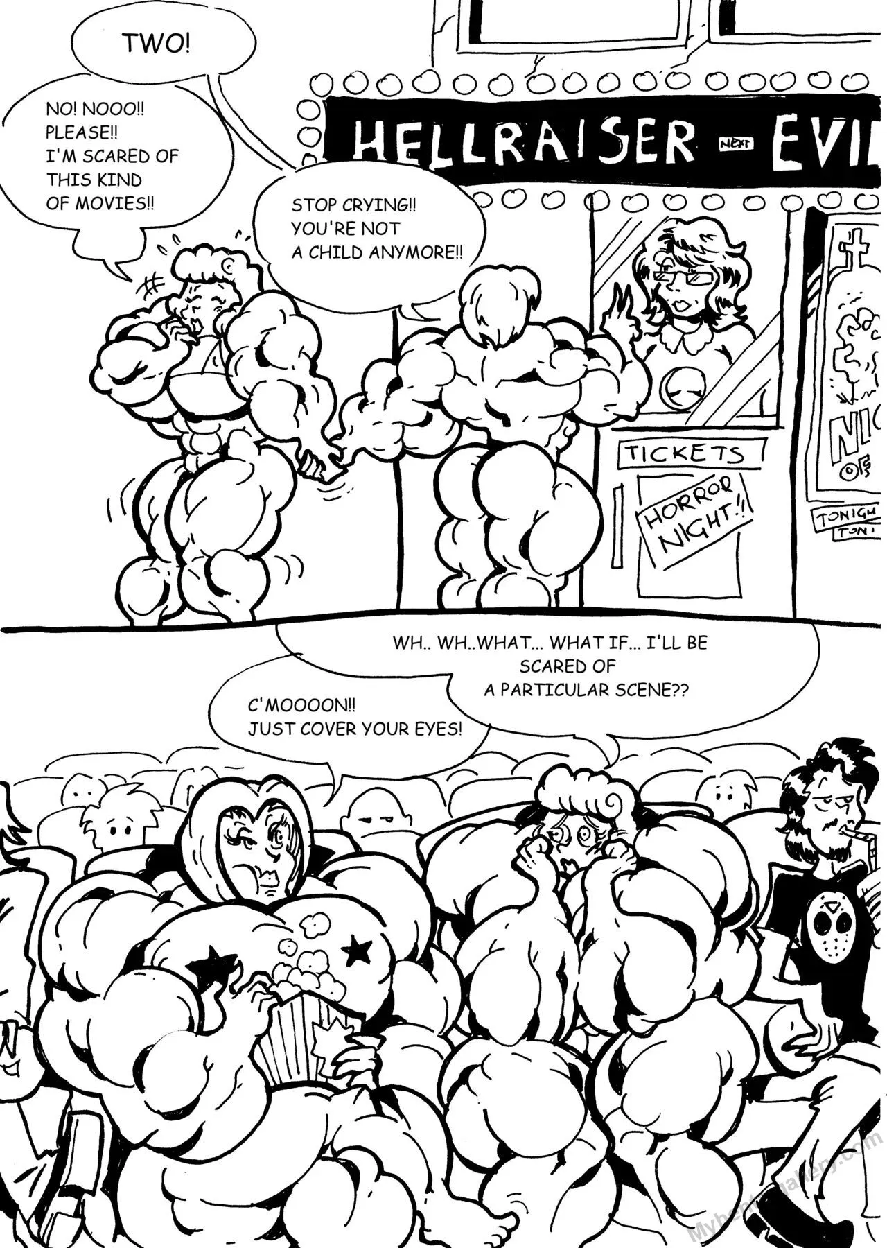 Sylvie 'N' Sara - Horror Movie porno comics Cover