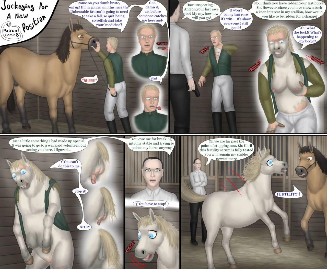 Jockeying For A New Position porno comics Cover