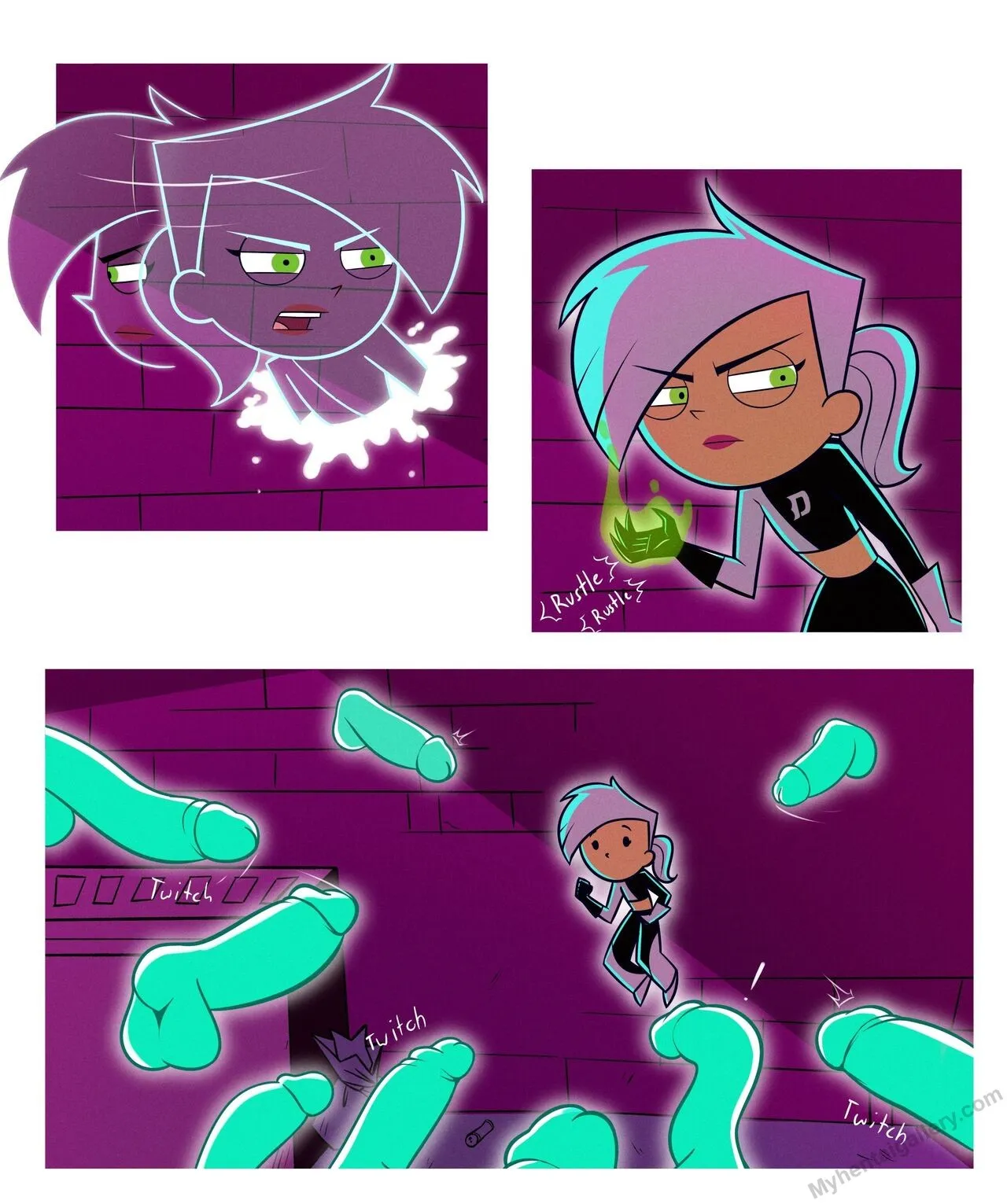 Danny Phantom - Dani And The Ghost Dicks porno comics Cover