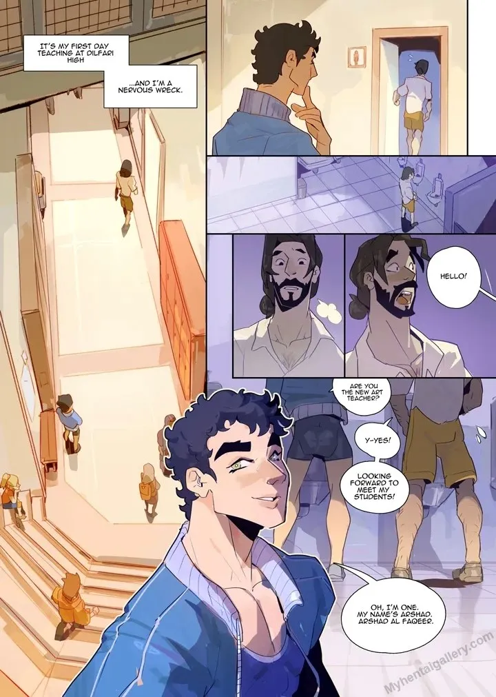 Dilf High - Mits' First Day porno comics Cover