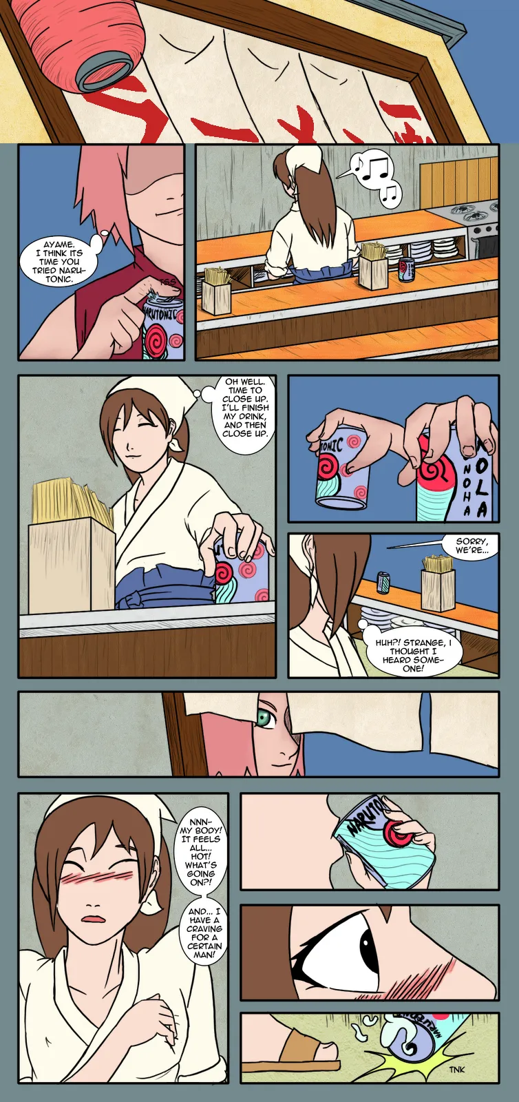 Ayame Tries Naru-Tonic porno comics Cover
