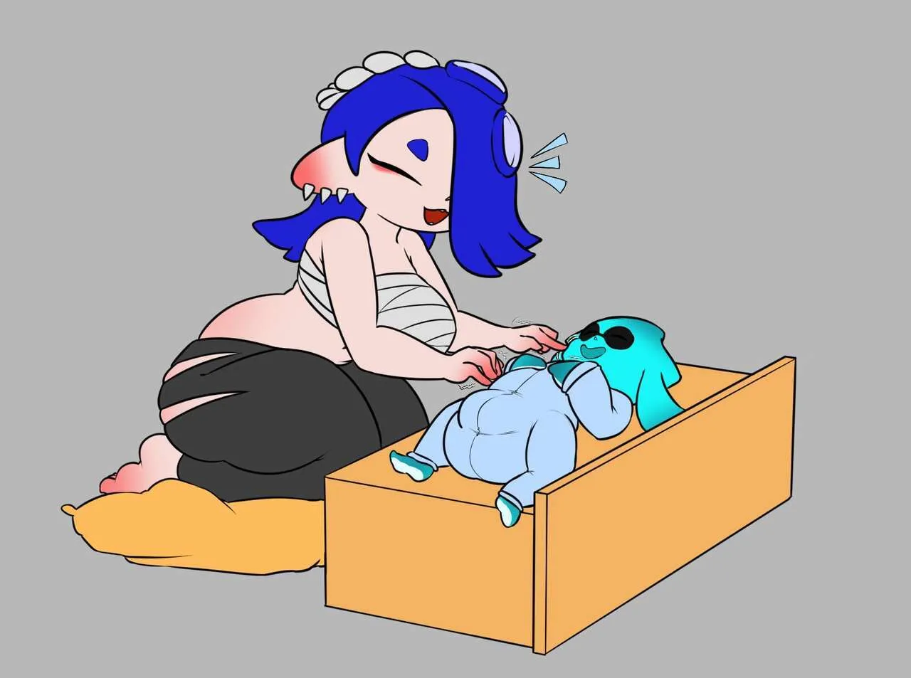 Shiver x Smol Inkling porno comics Cover