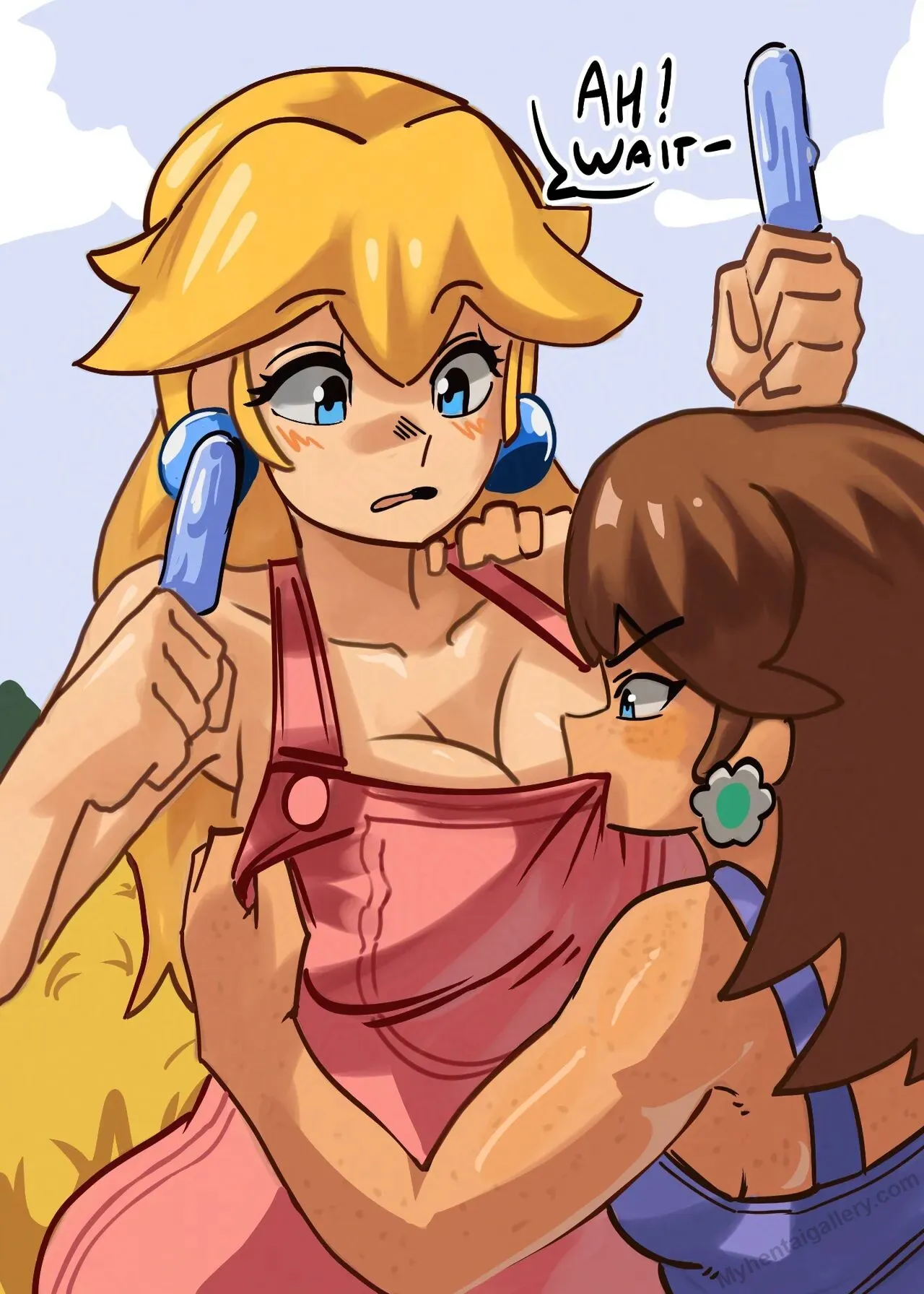 Peach x Daisy porno comics