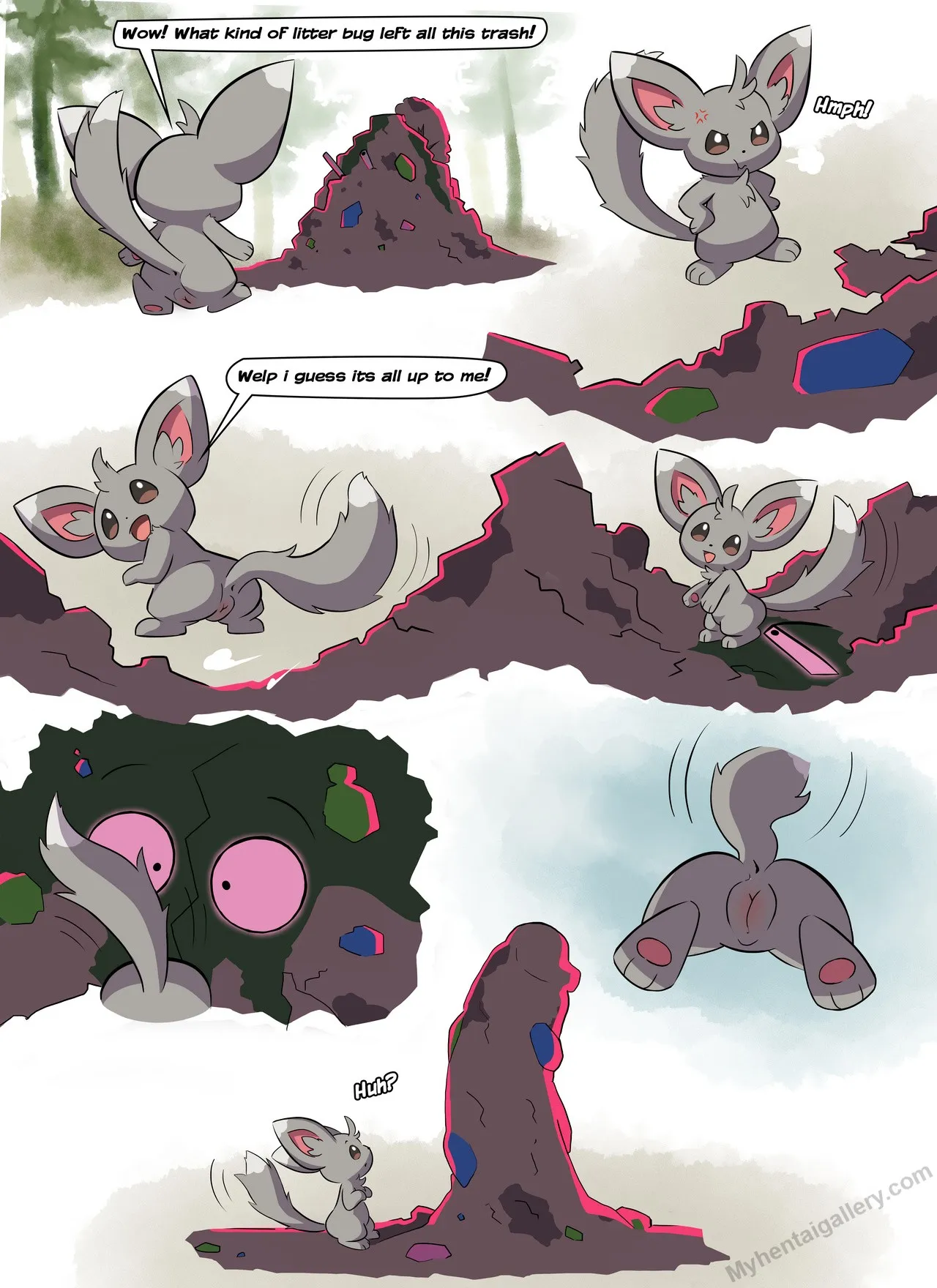 Gmax Garbodor x Minccino porno comics Cover