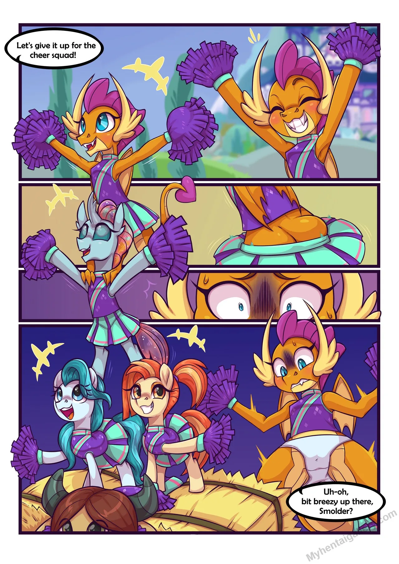 Smolder's Cheerleading Initiation porno comics Cover