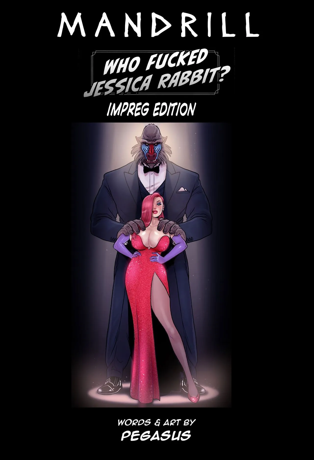 Mandrill - Who Fucked Jessica Rabbit (Pregnant Version) porno comics Cover