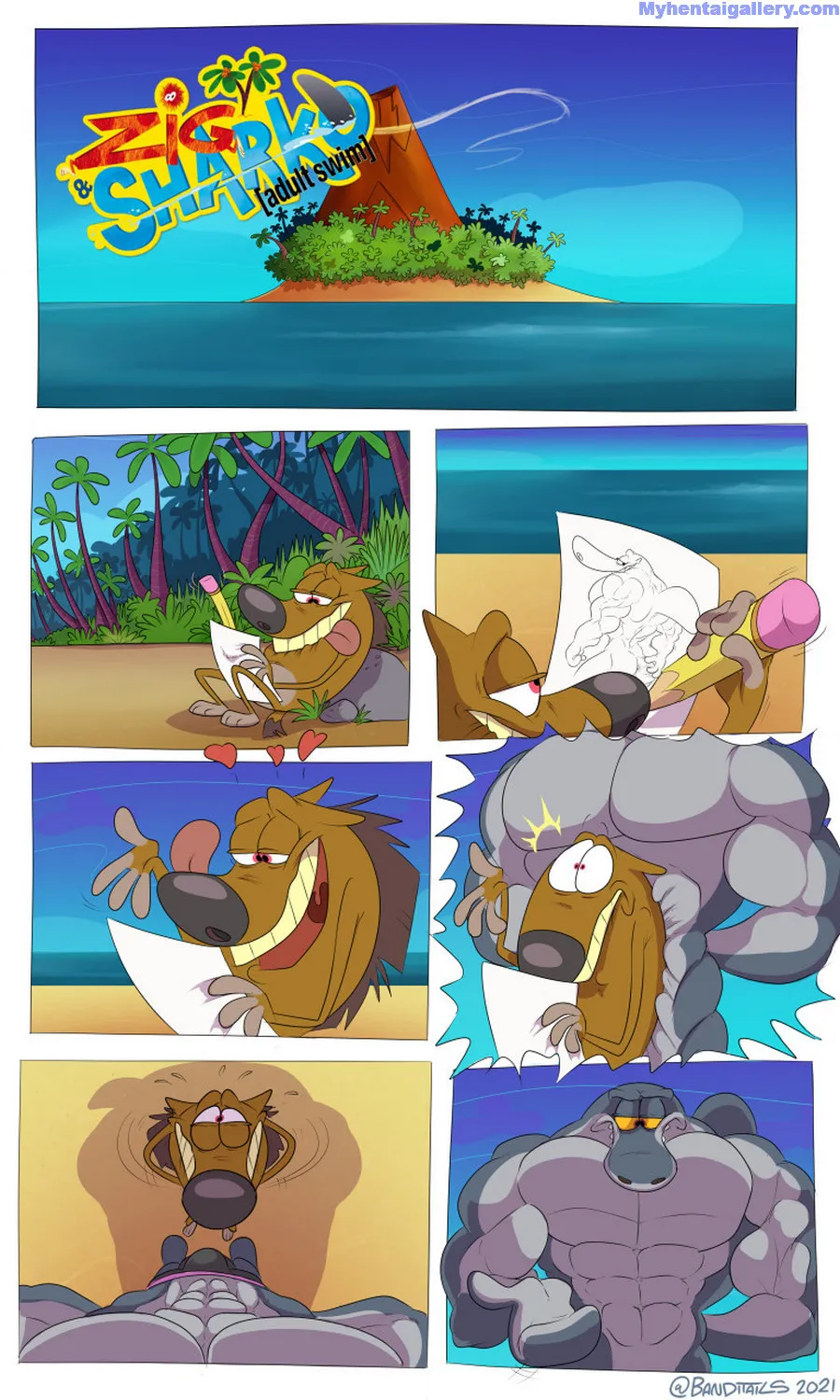 Zig & Sharko porno comics Cover