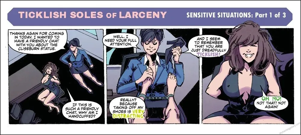 Ticklish Soles Of Larceny - Sensitive Situations porno comics Cover