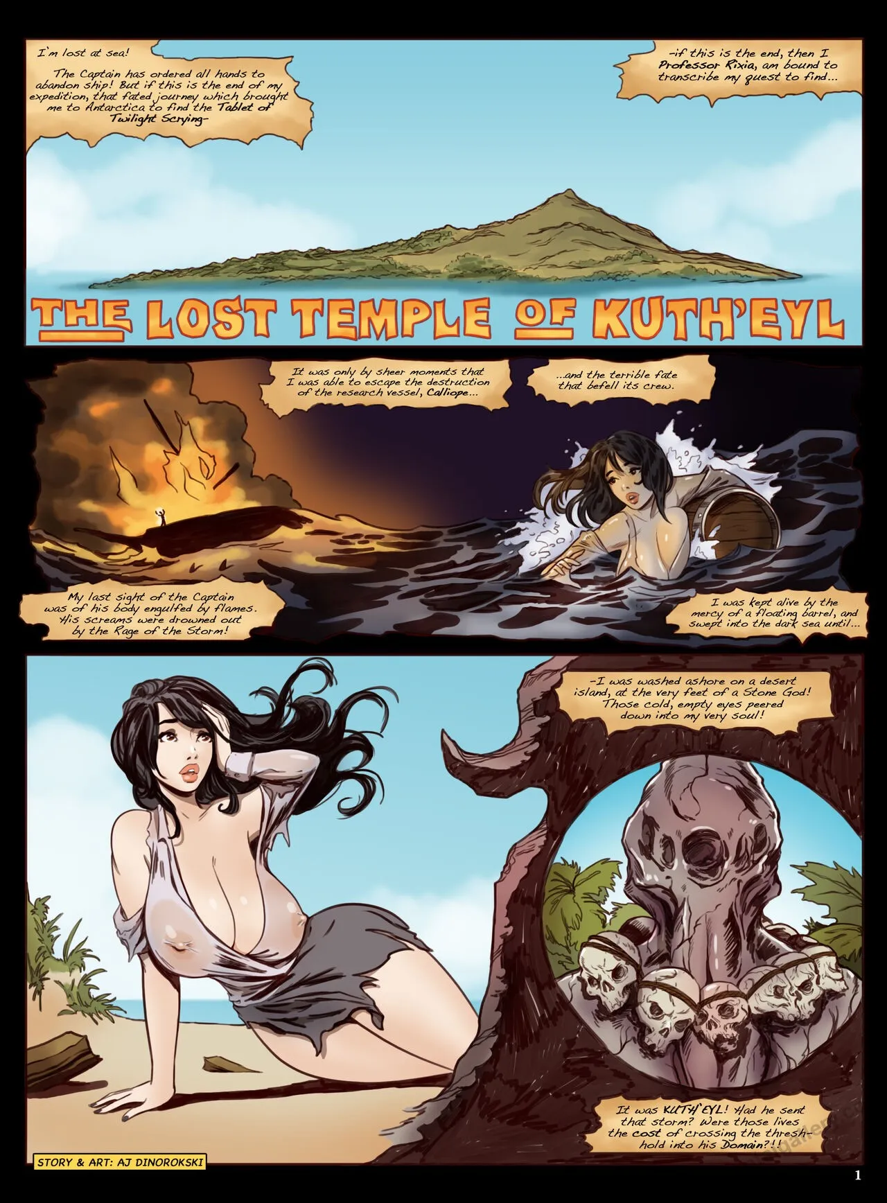 The Lost Temple Of Kuth'Eyl 1 porno comics Cover