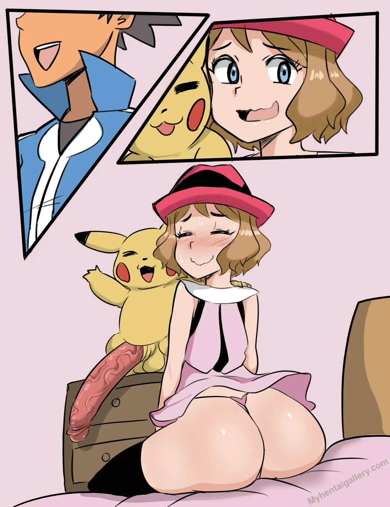 Serena x Pikachu porno comics