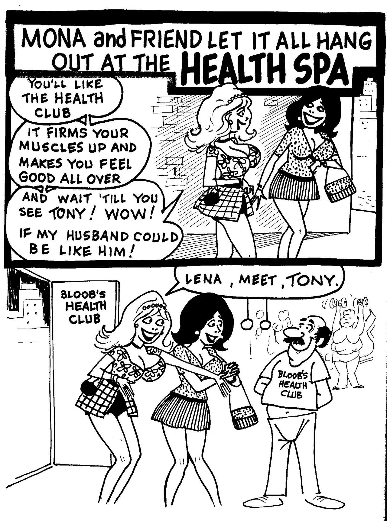 Four Very Bored Housewives 21 - Mona And Friend Let It All Hang Out At The Health Spa porno comics