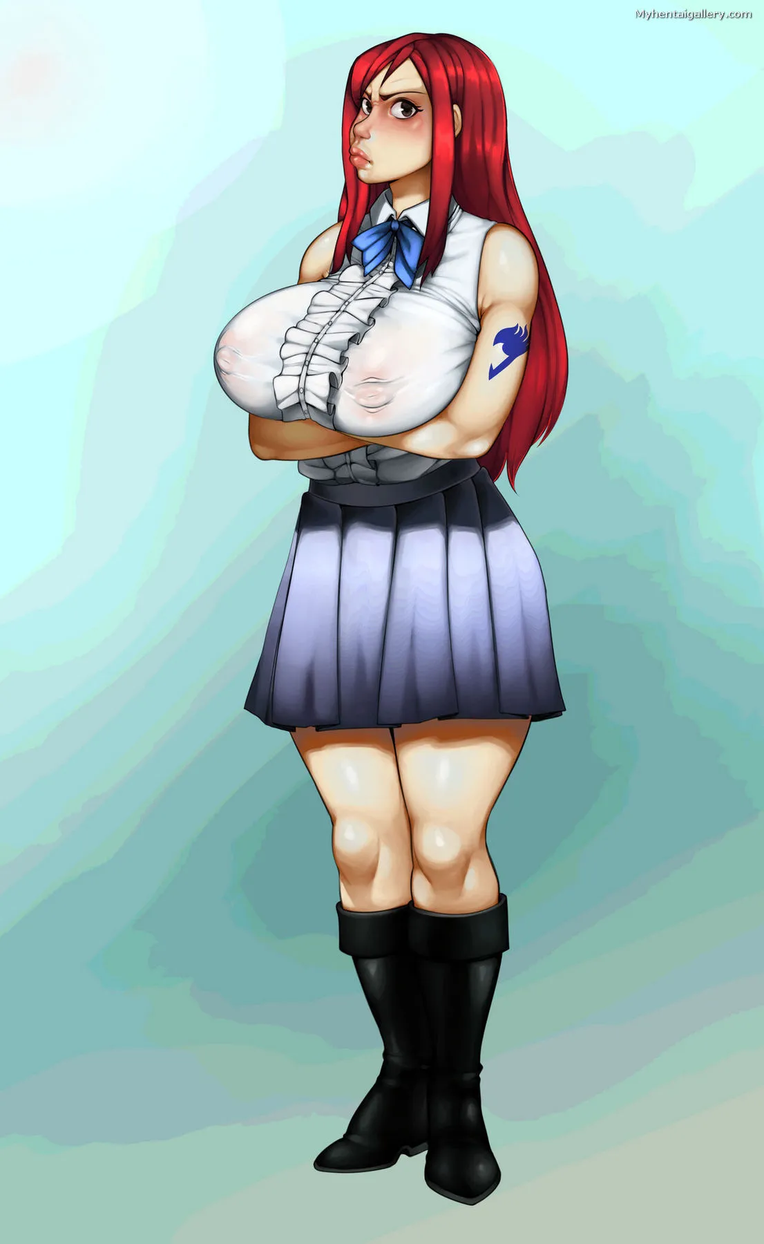 Erza Turned On porno comics