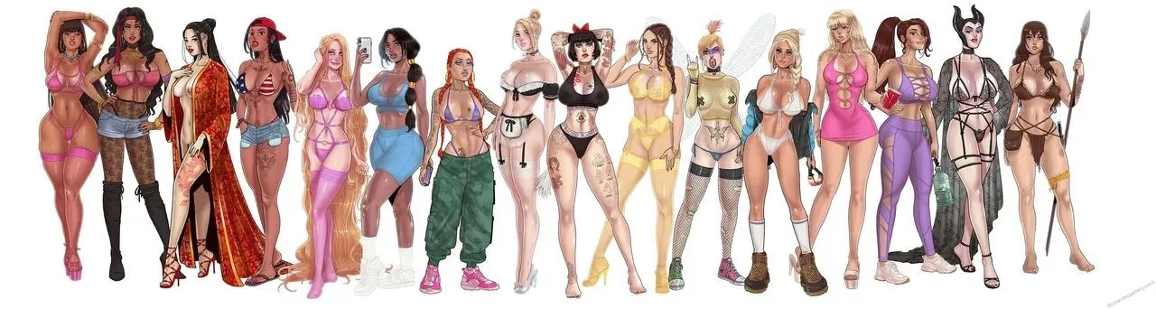 Disney Princesses Bimbofication porno comics