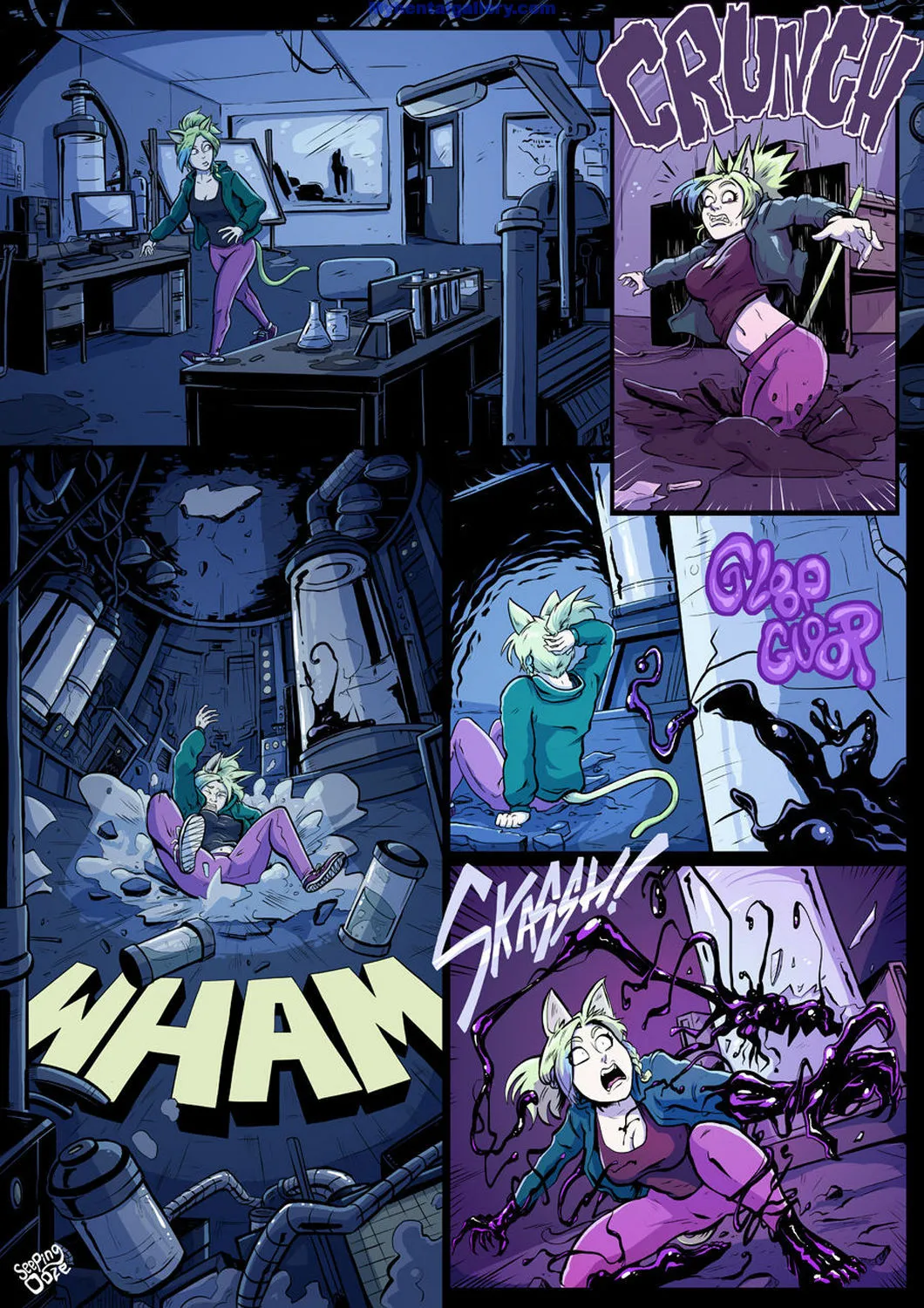 Symbiote Catgirl porno comics