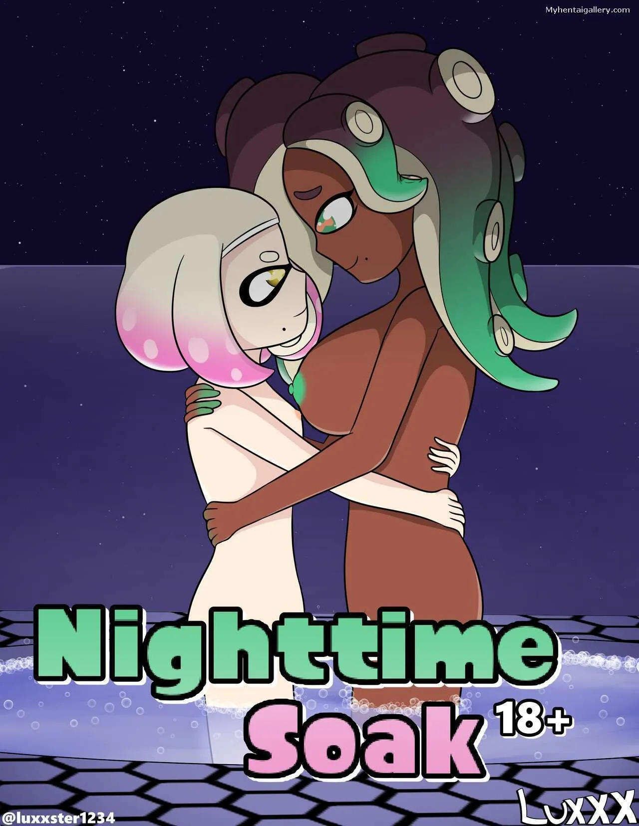 Nighttime Soak porno comics Cover