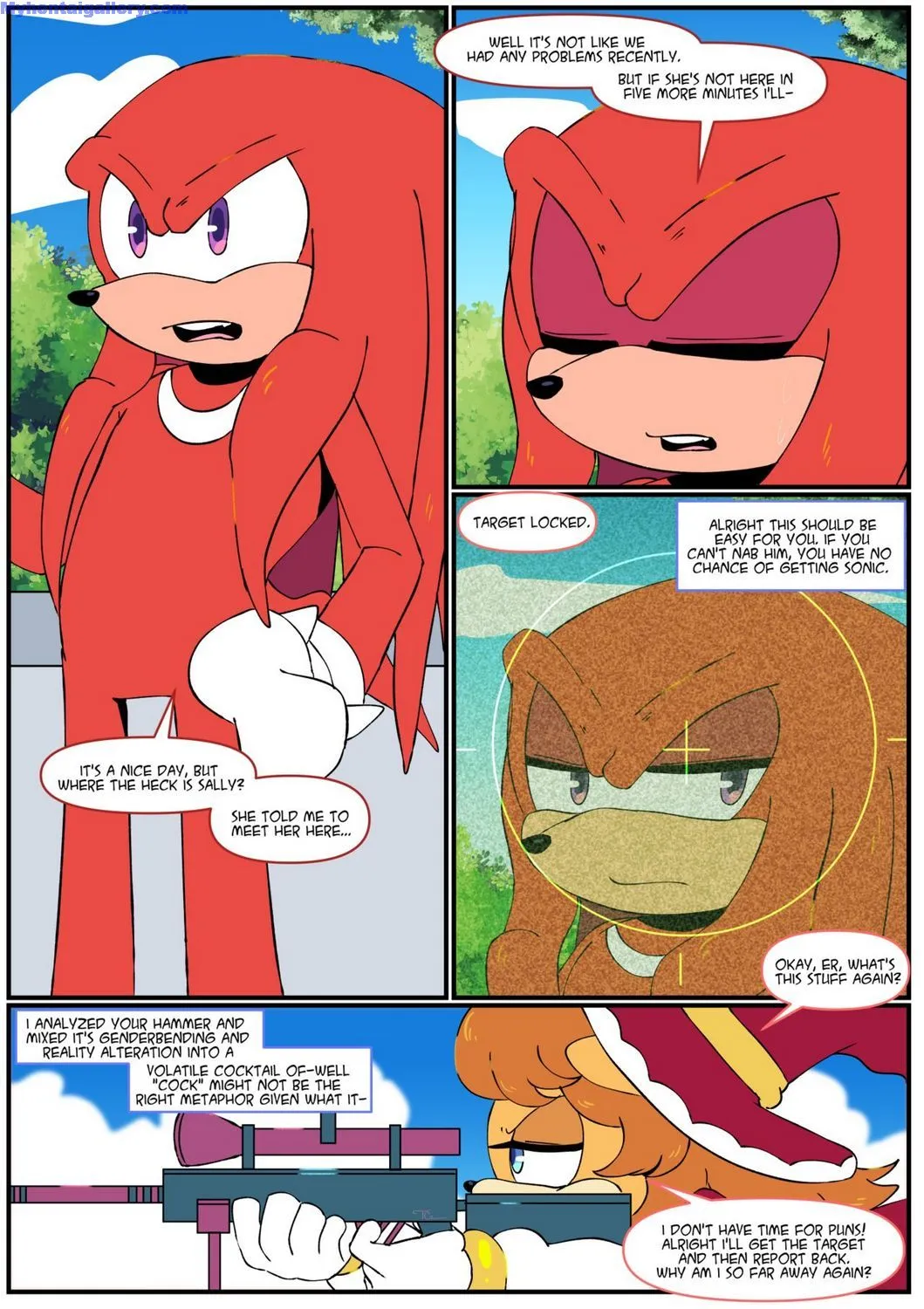 Gotta Girl Fast 5 - Sally & Knuckles porno comics