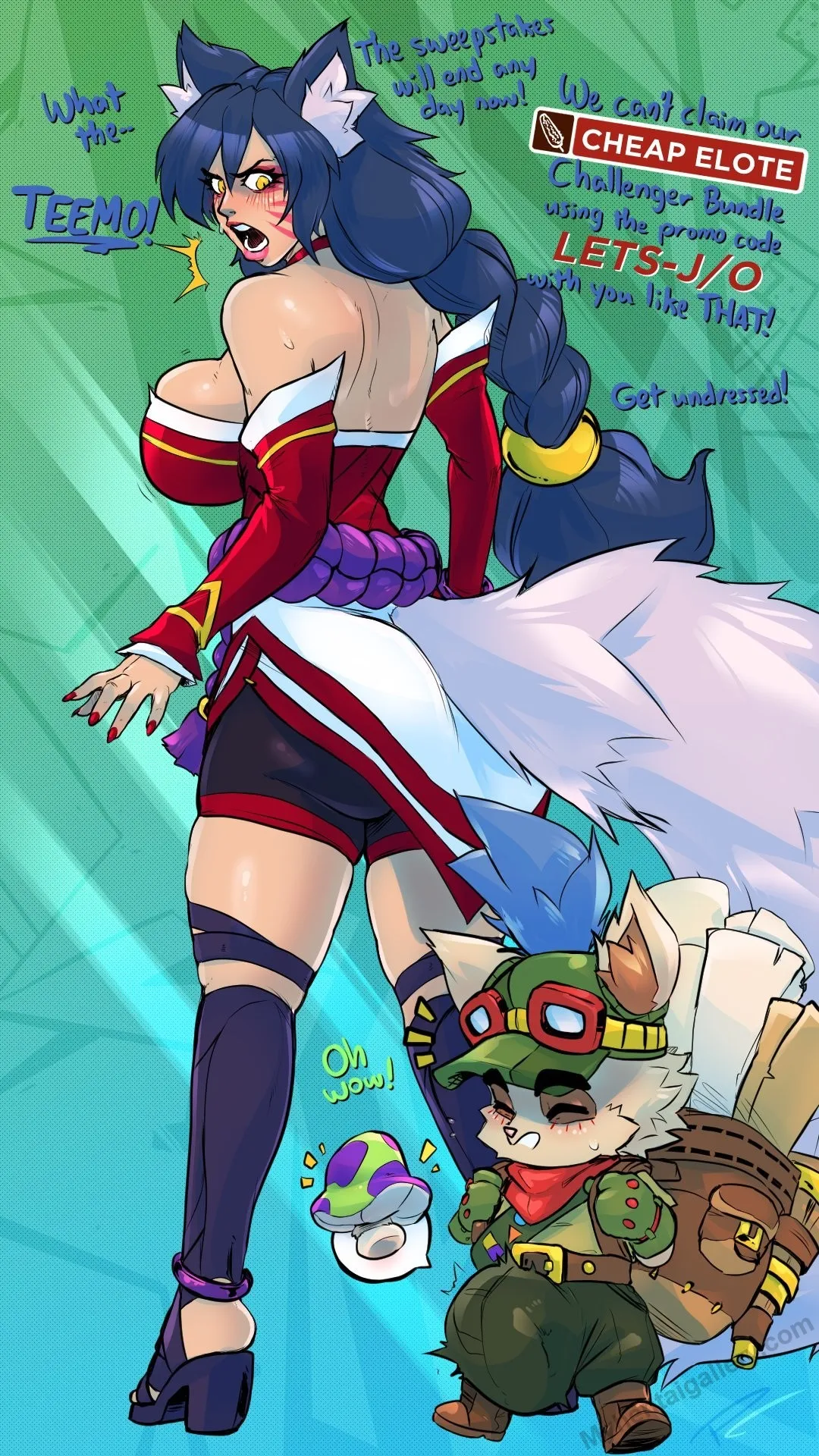 Ahri & Teemo - A Bandle Scout's Voucher! porno comics Cover