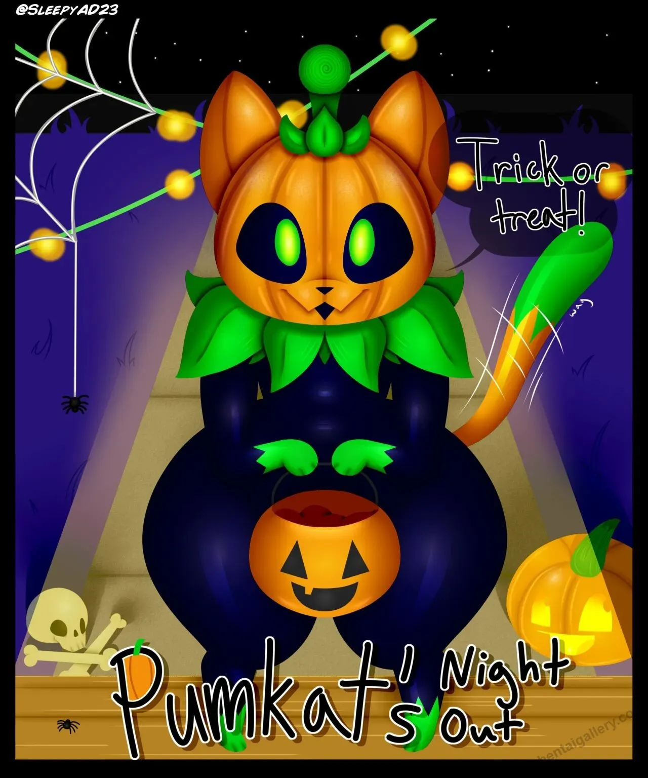 Pumkat's Night Out porno comics Cover