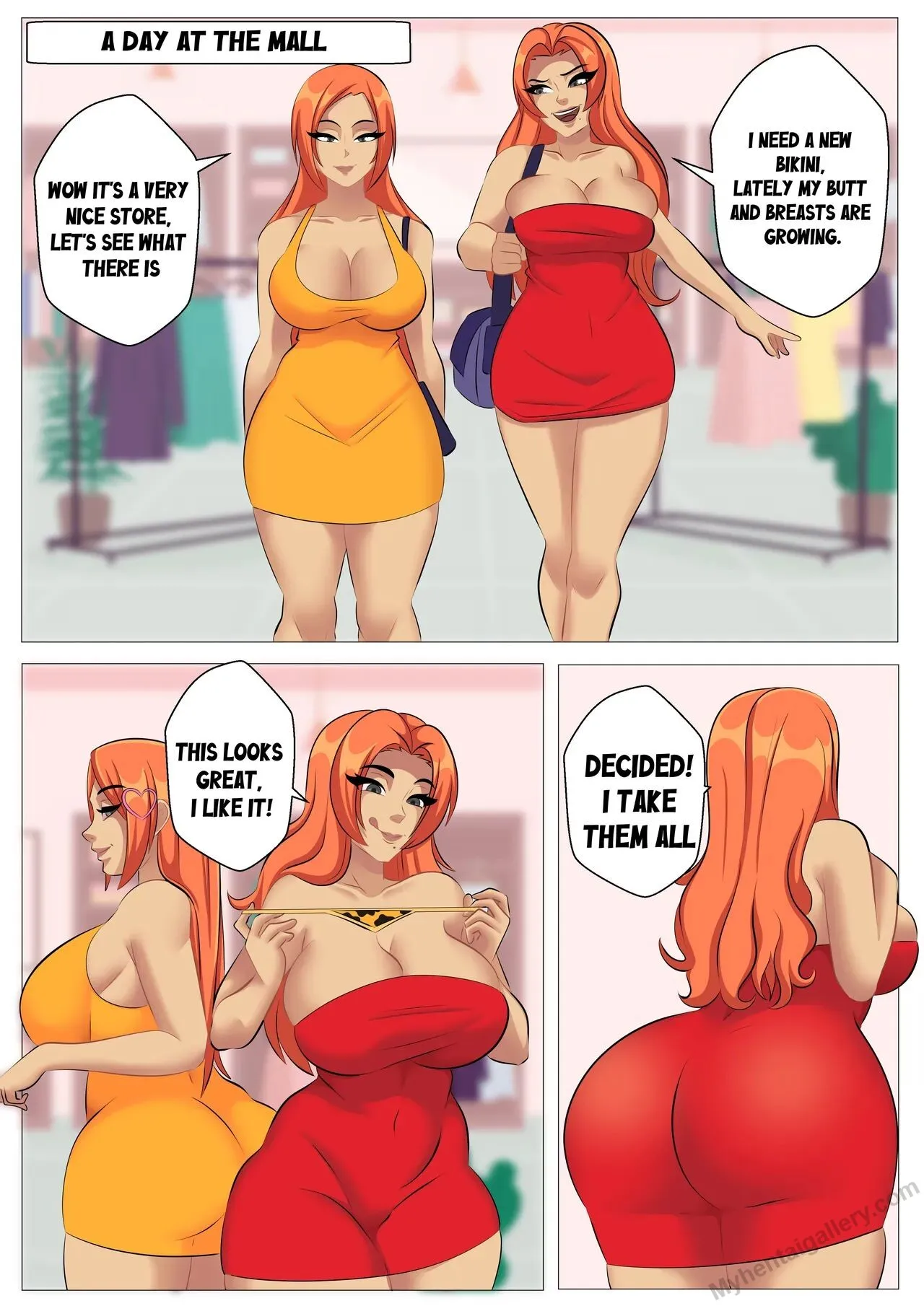 Orihime And Rangiku At The Mall porno comics