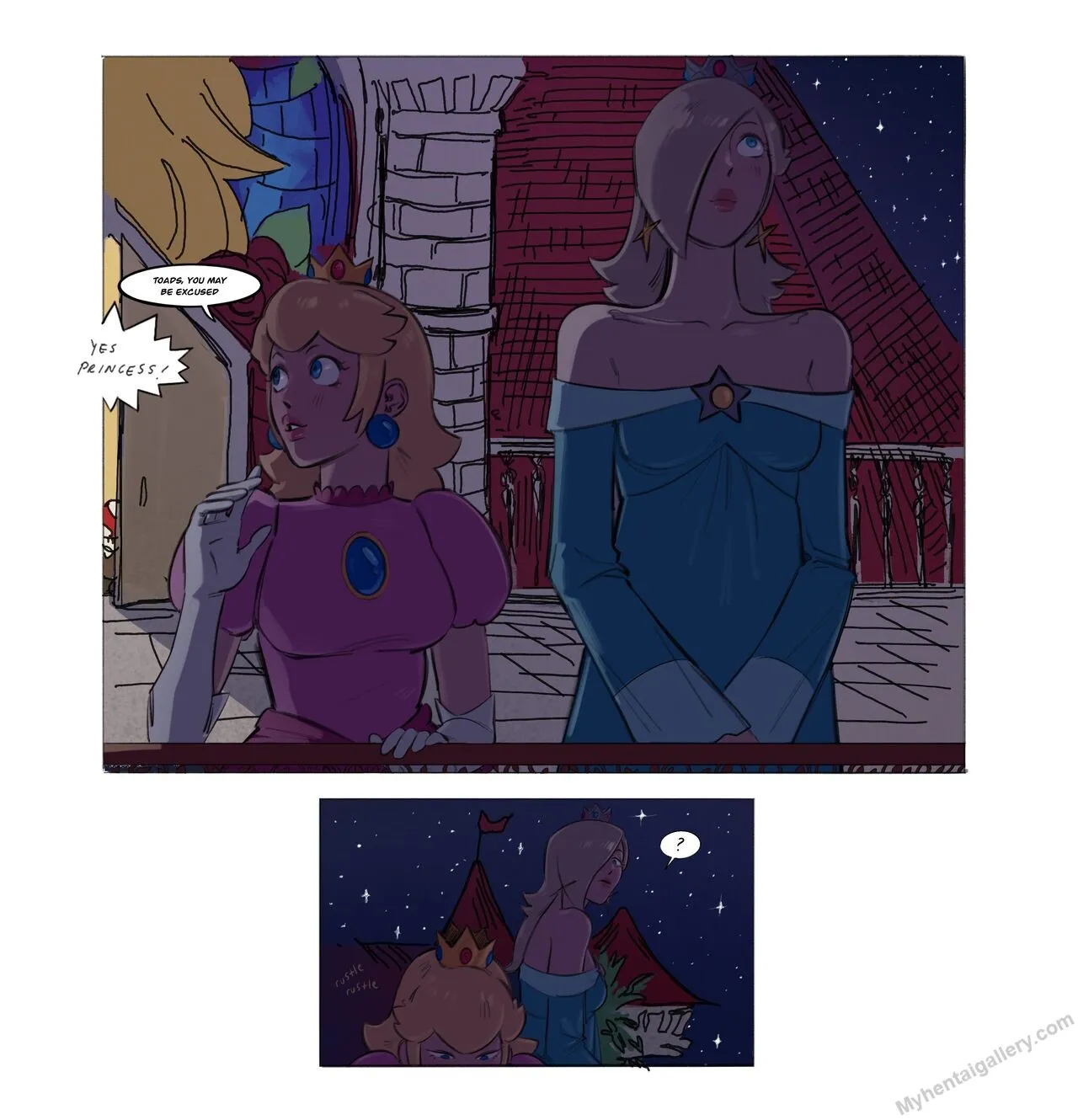 Rosalina x Peach porno comics Cover