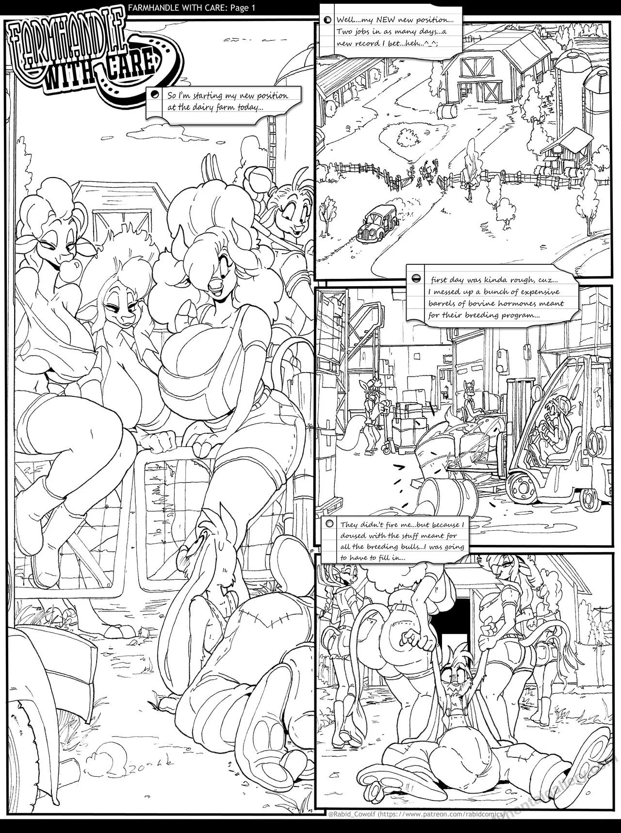 Farmhandle With Care porno comics Cover