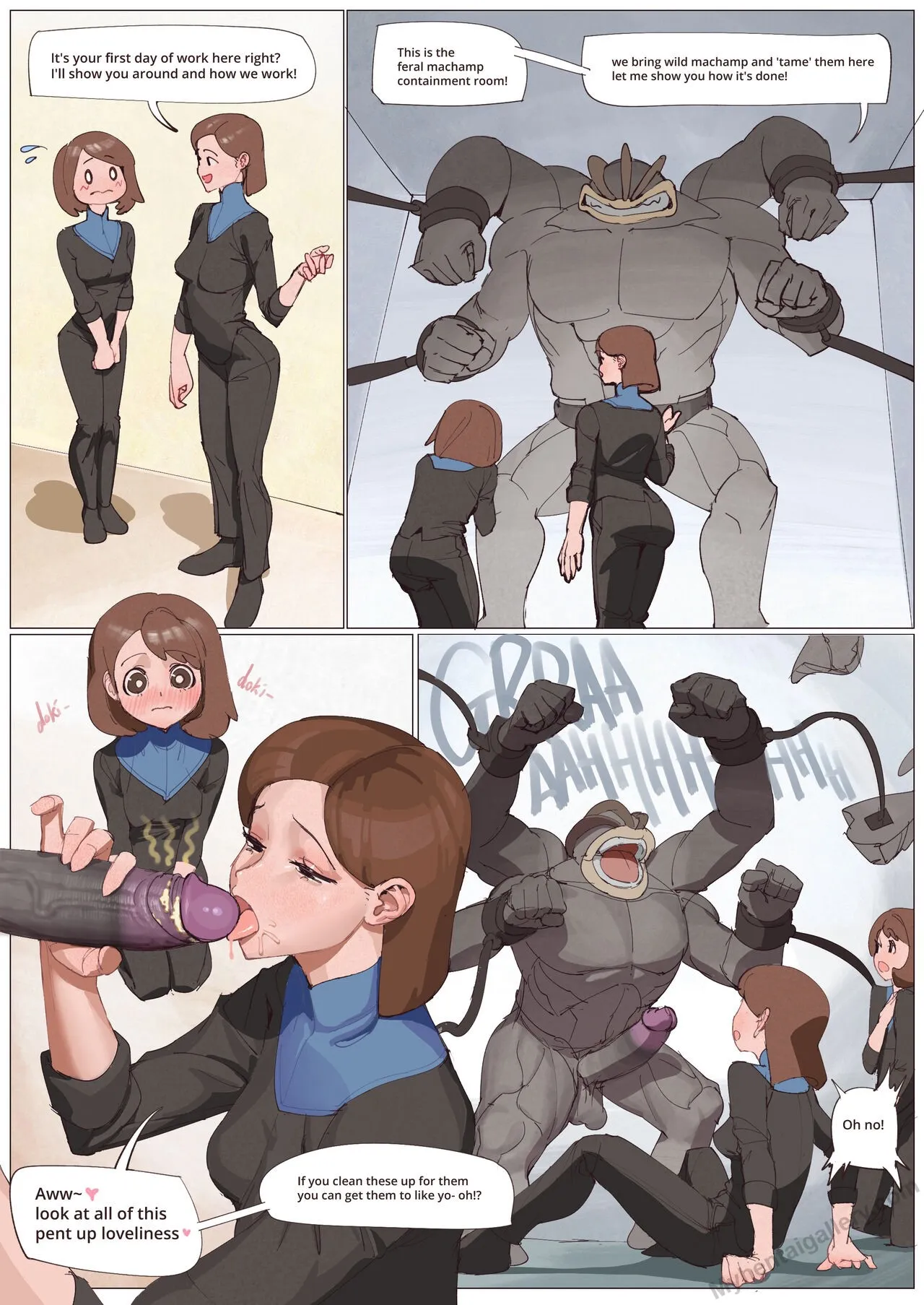 Machamp Delivery Lady porno comics Cover