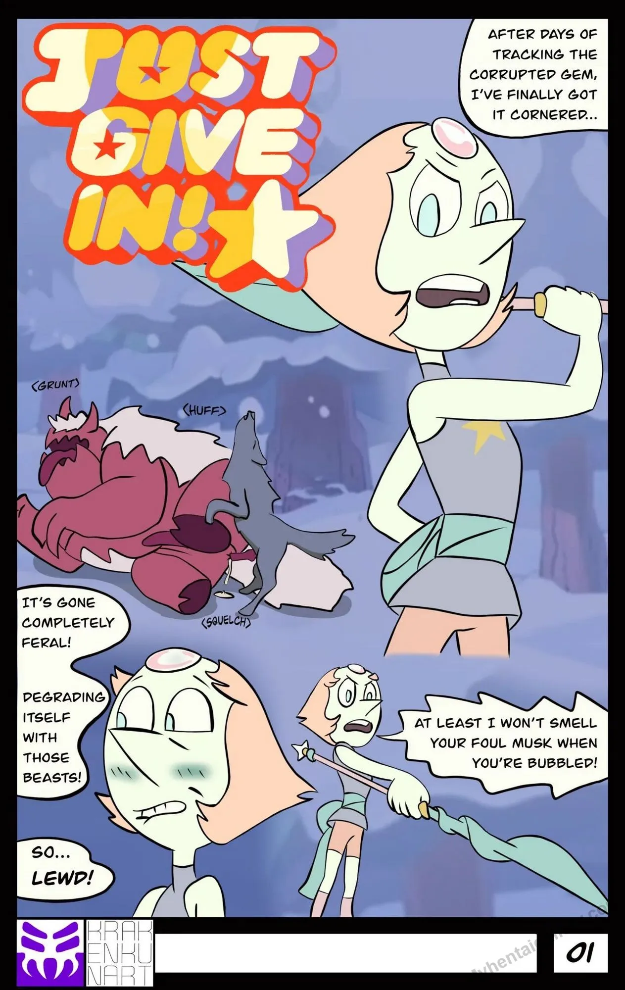 Just Give In! porno comics Cover