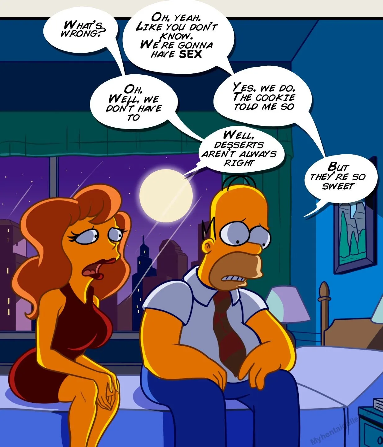 Homer x Mindy porno comics Cover