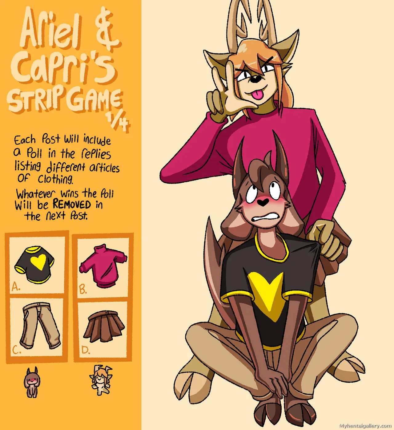 Ariel & Capri's Strip Game porno comics