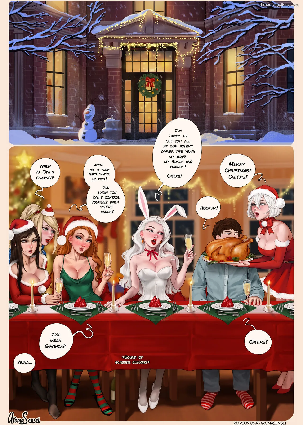 Frozen Inc Christmas Party 2022 porno comics Cover