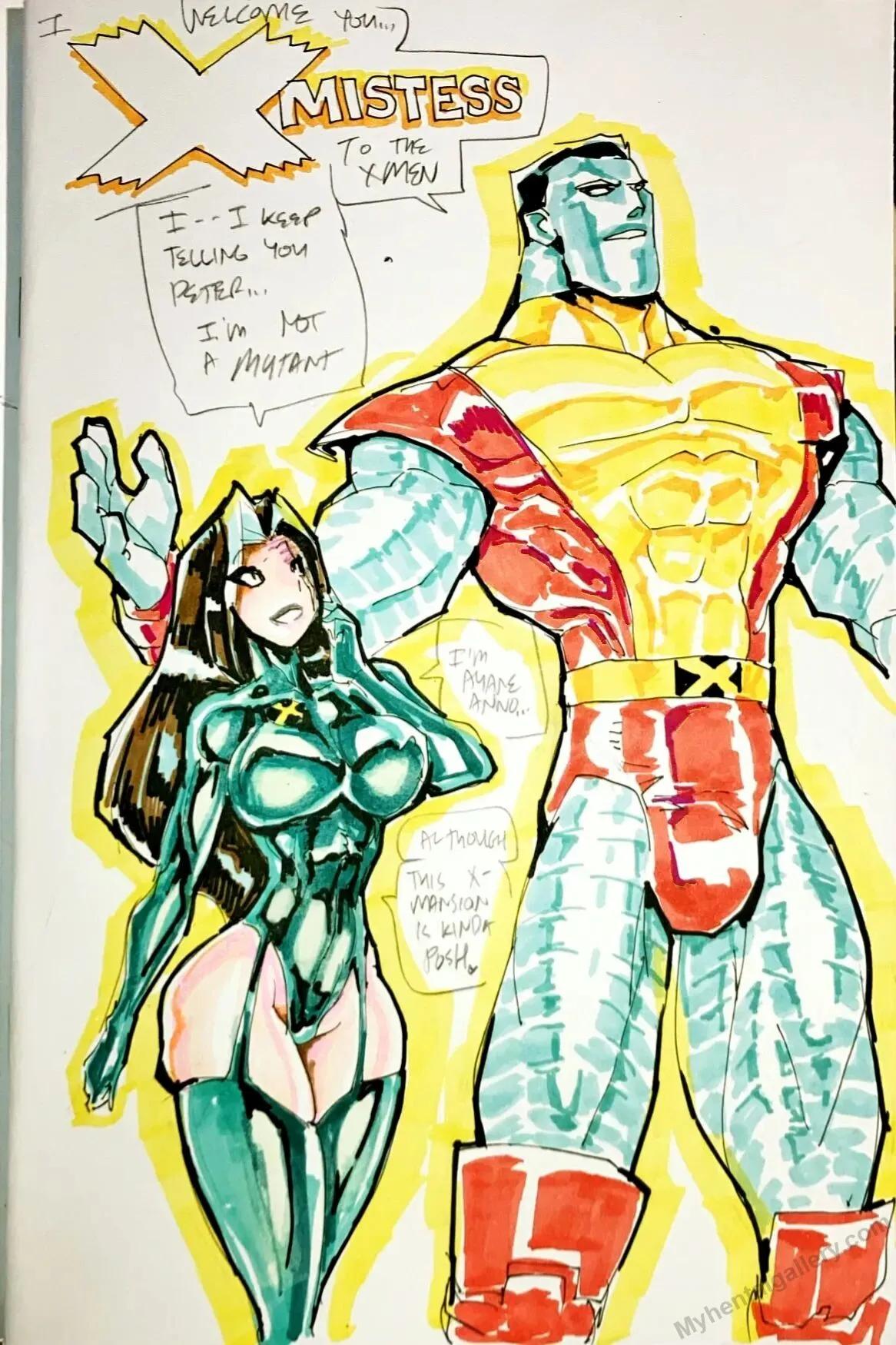 Booty Doc Goof-Off - Ayane Anno x Colossus porno comics Cover