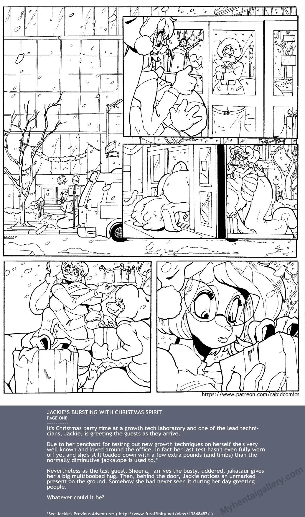 Jackie's Bursting With Christmas Spirit porno comics Cover