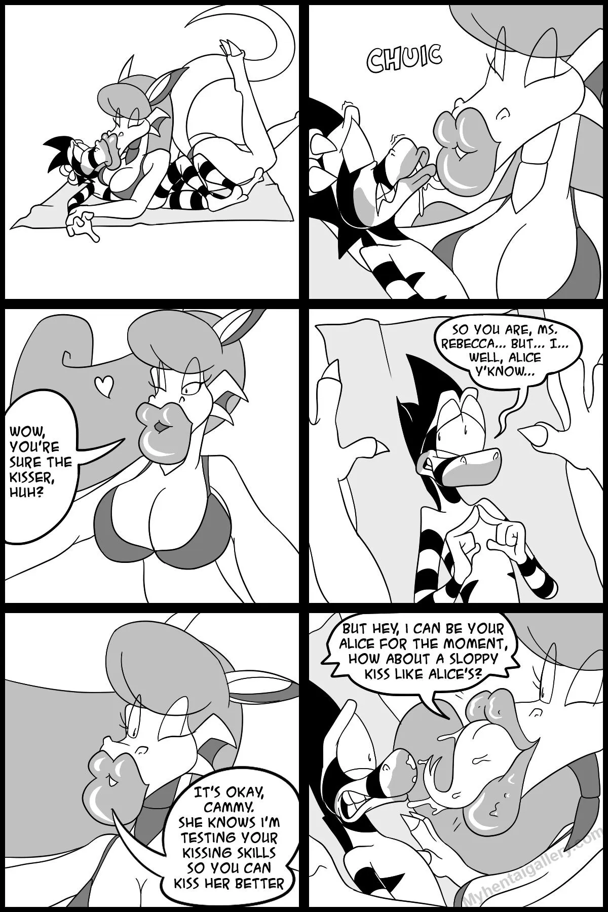 Kissing Test porno comics Cover