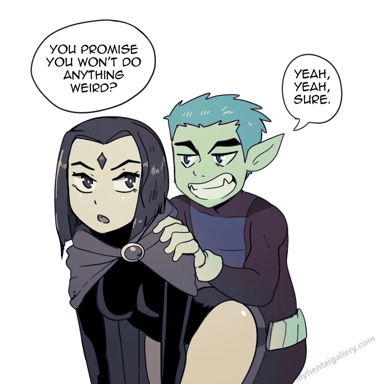 Raven x Beast Boy - Interspecies porno comics Cover
