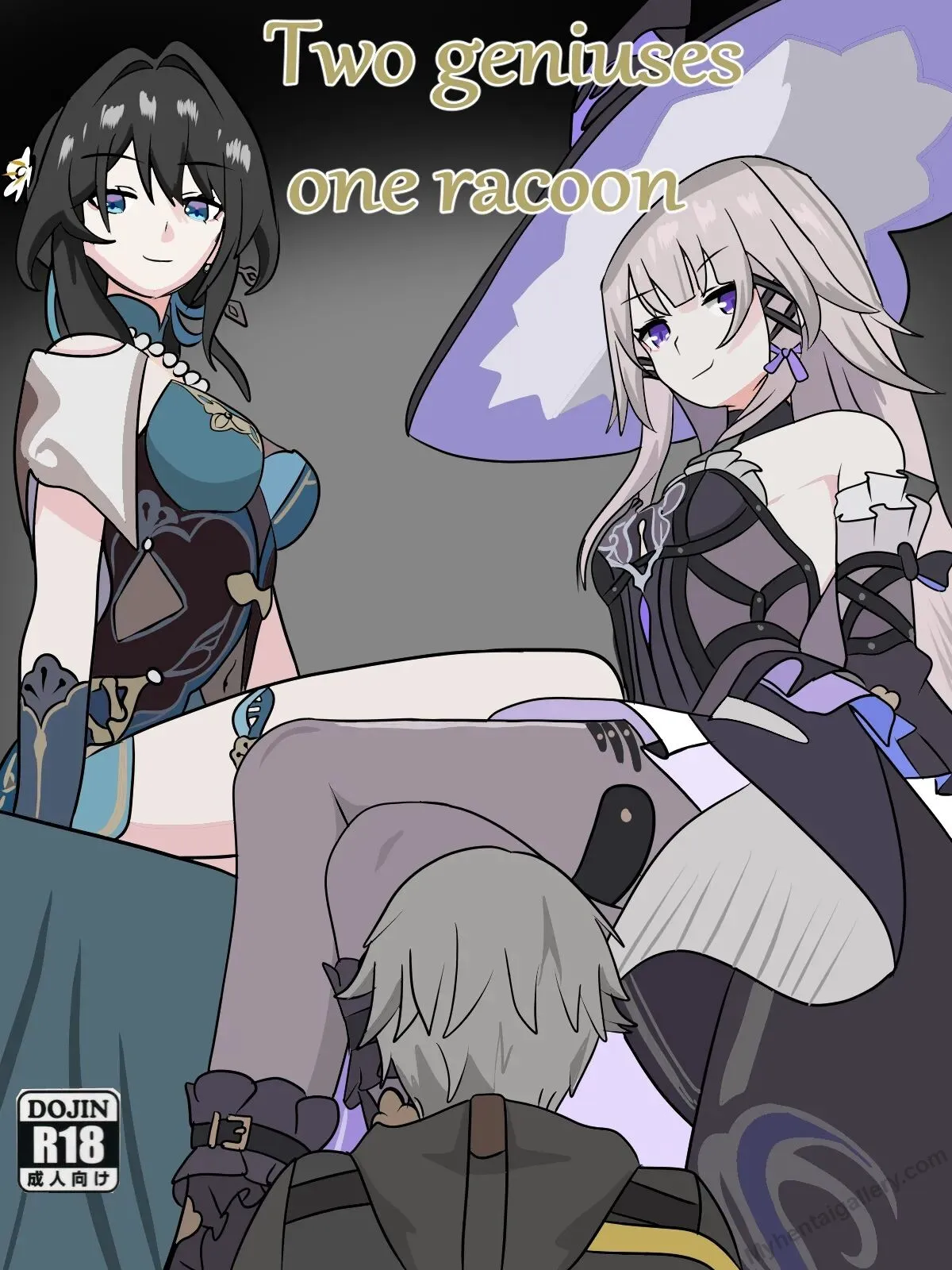 Two Geniuses, One Racoon porno comics Cover