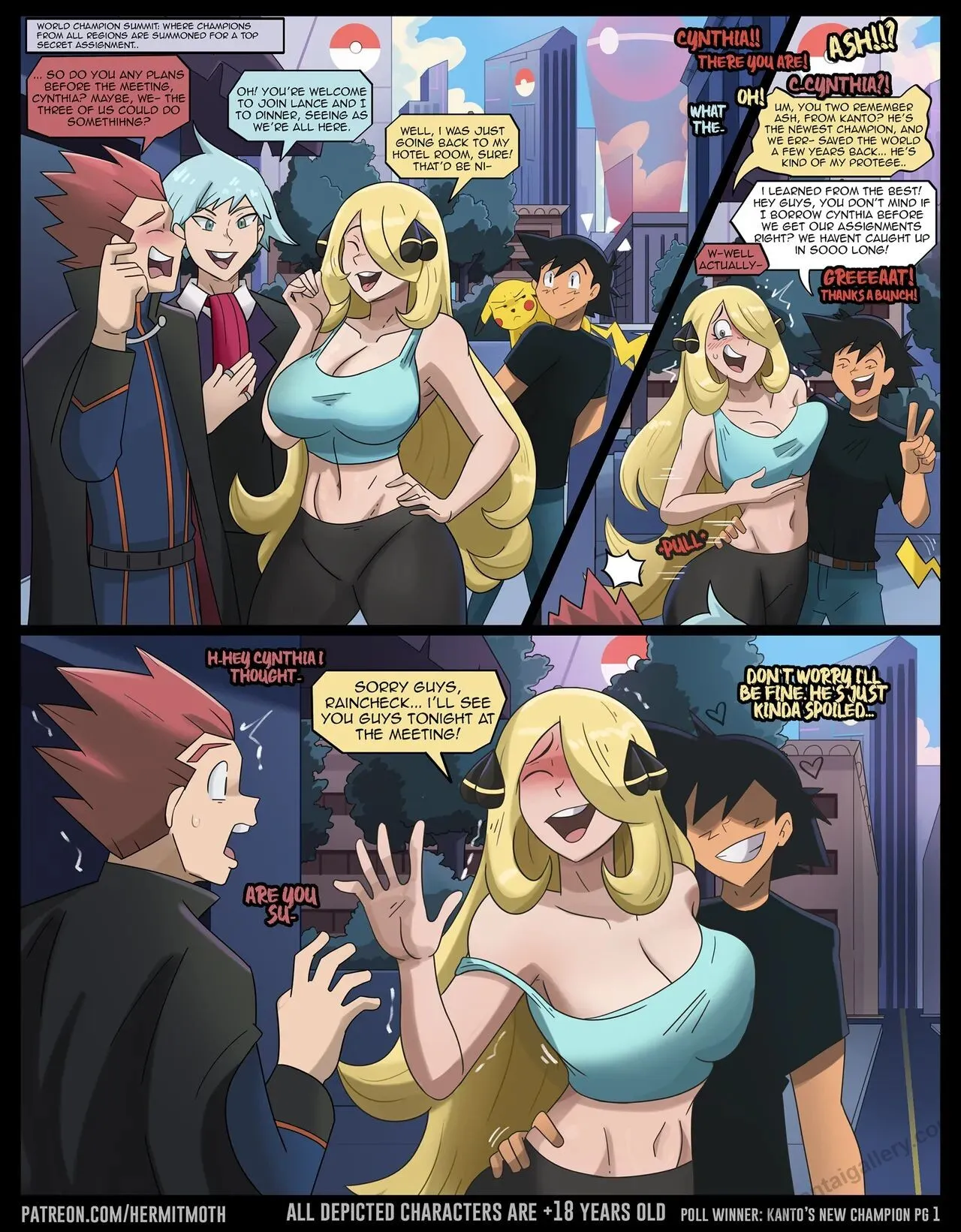 Kanto's New Champion porno comics Cover