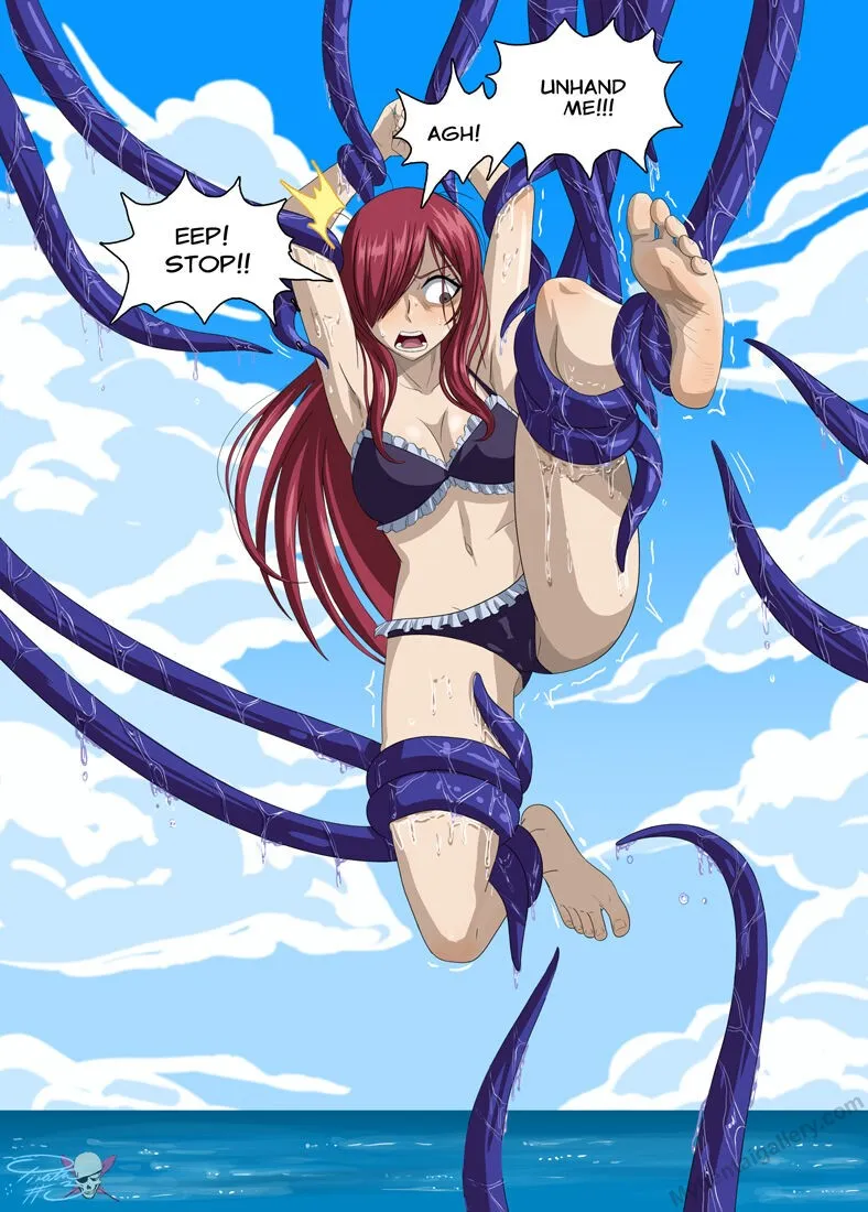 Erza's Tentickles Trouble! porno comics Cover