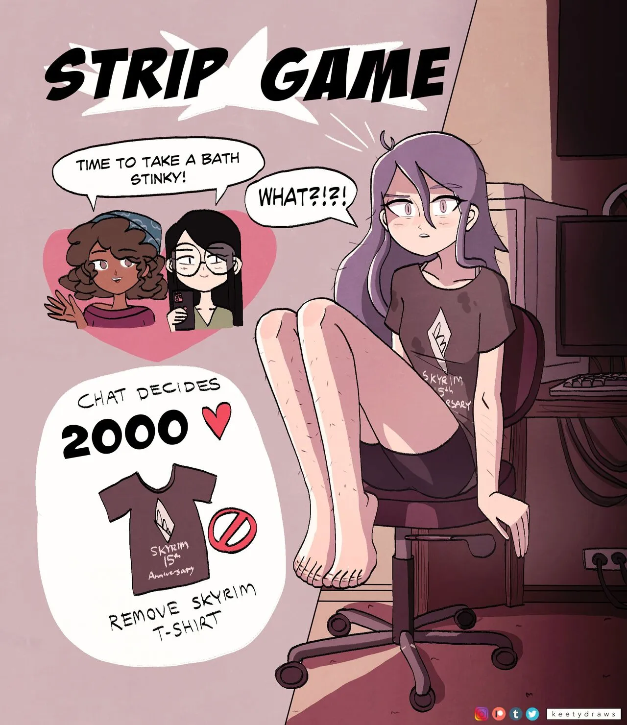 Nerd Girl Strip Game porno comics Cover