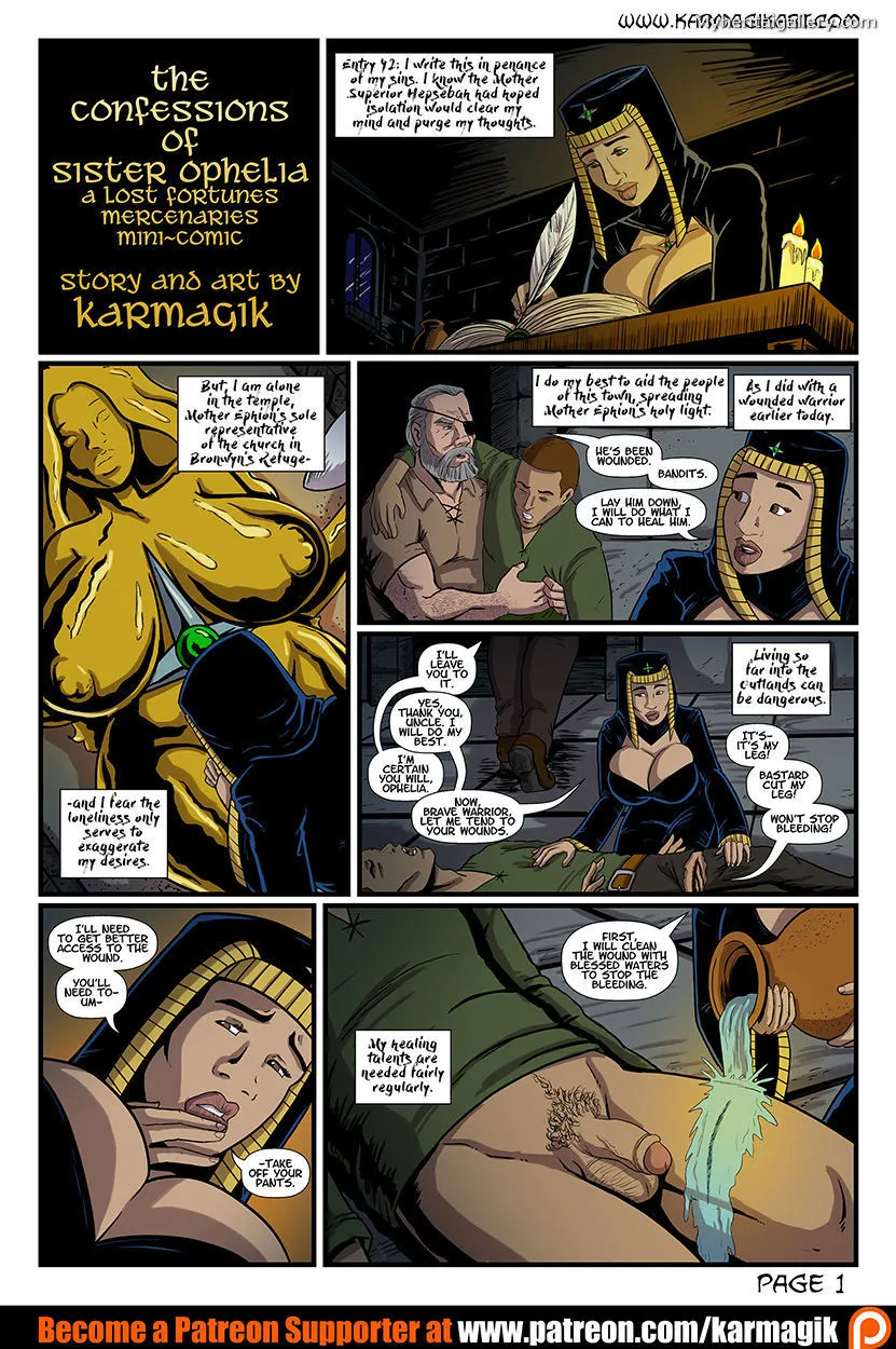 The Confessions Of Sister Ophelia porno comics Cover