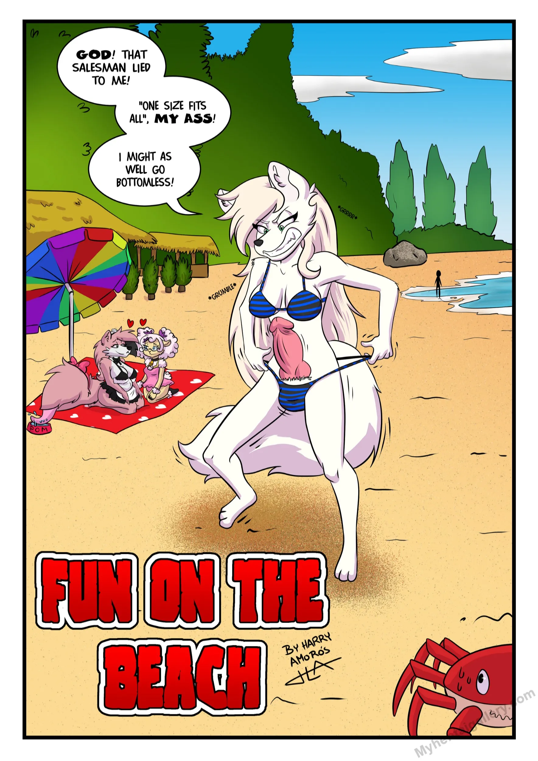 Fun On The Beach porno comics Cover