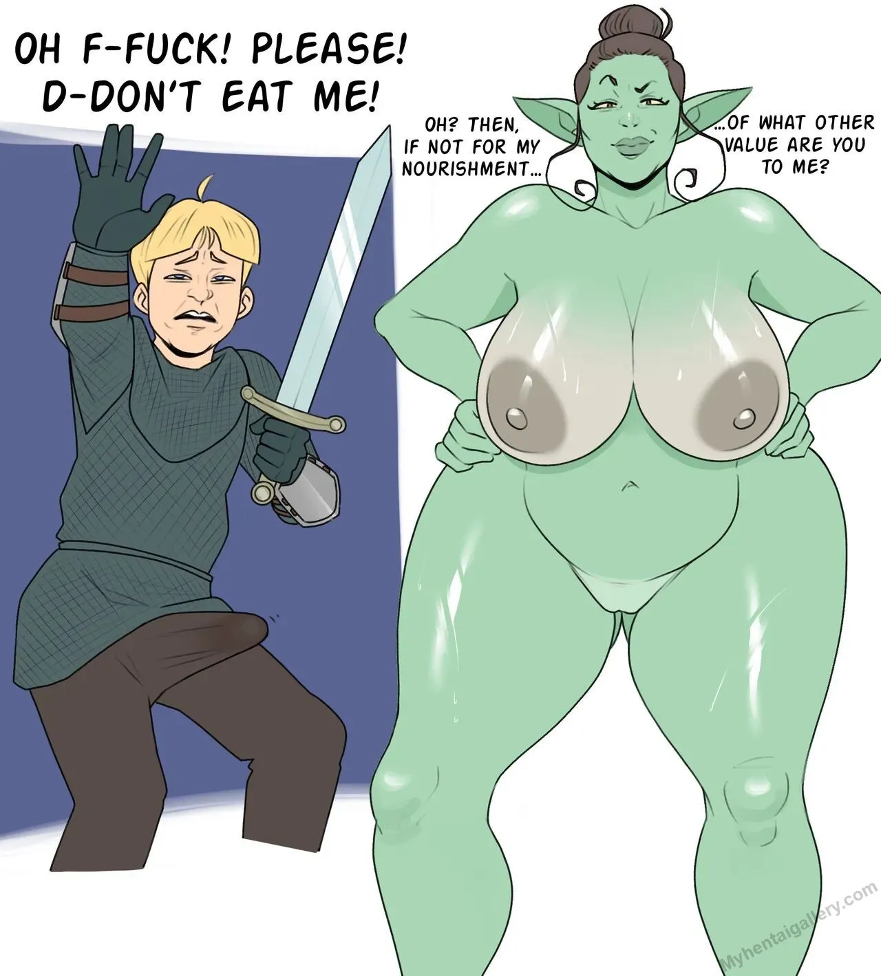 Orc-Milf Vs Puny Knight porno comics