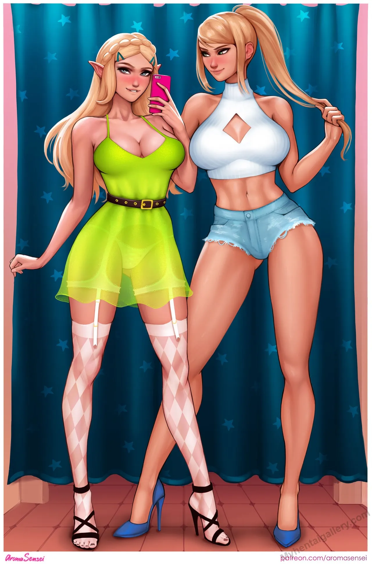 Zelda x Samus porno comics Cover