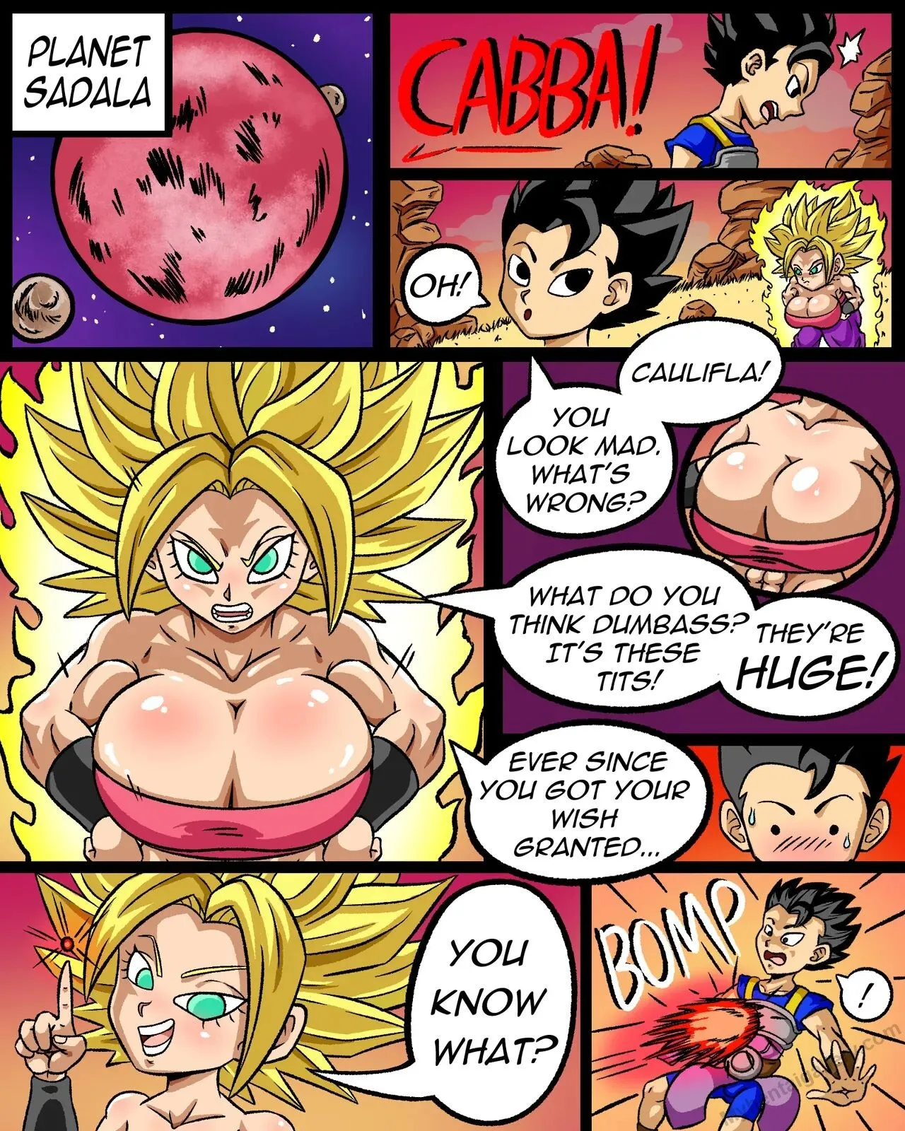 Caulifla x Cabba porno comics Cover