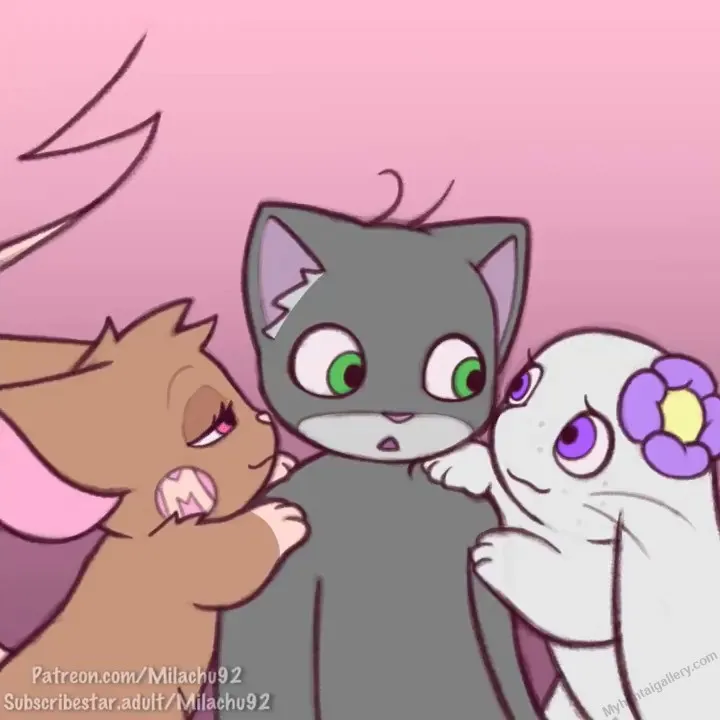 Cute Furry Threesome porno comics