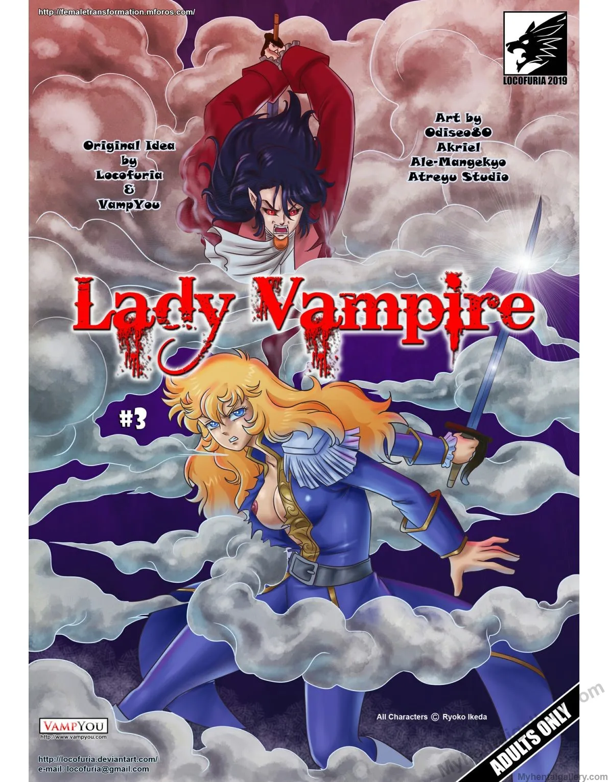 Lady Vampire 3 porno comics Cover